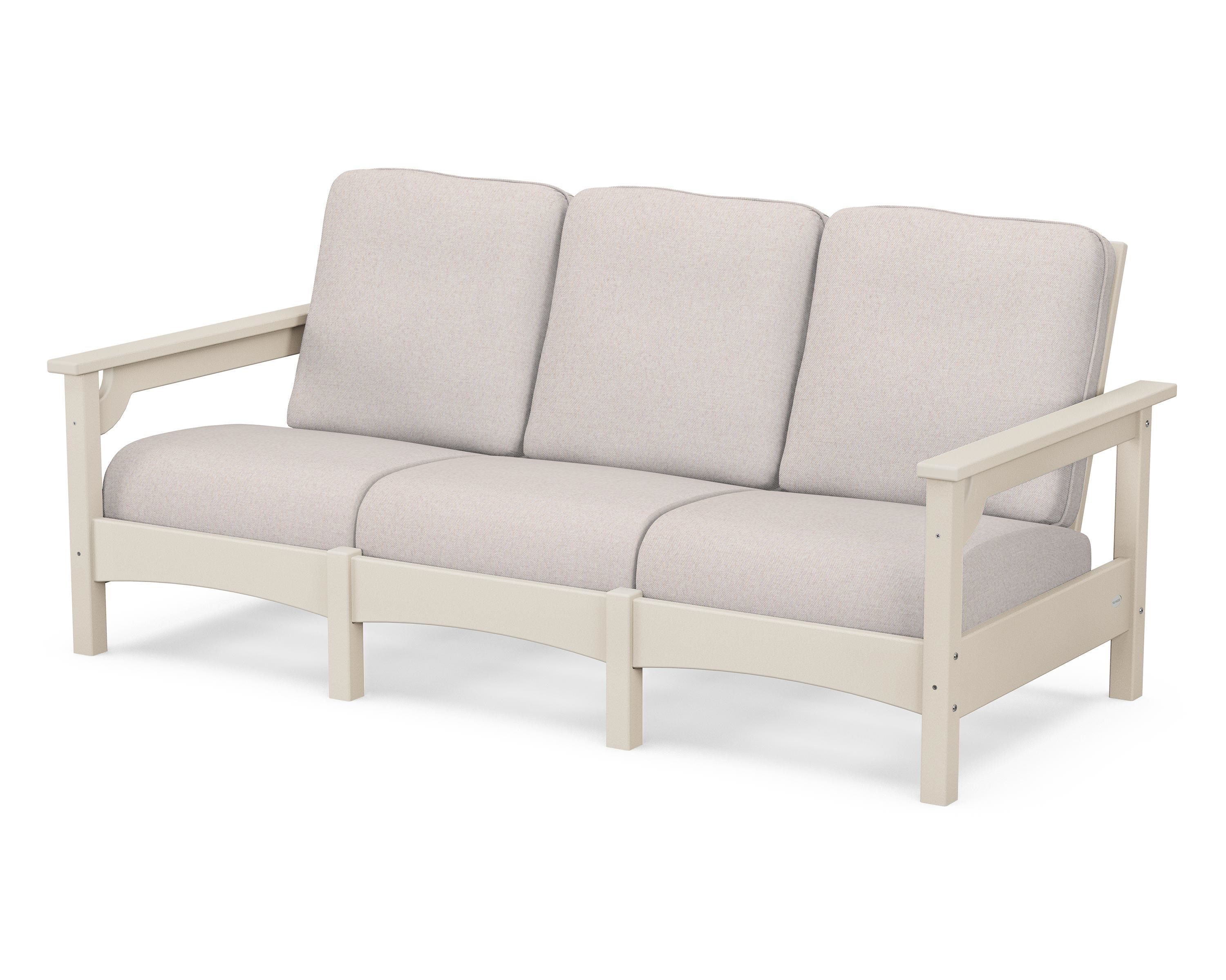 POLYWOOD® Club Sofa in Sand / Dune Burlap