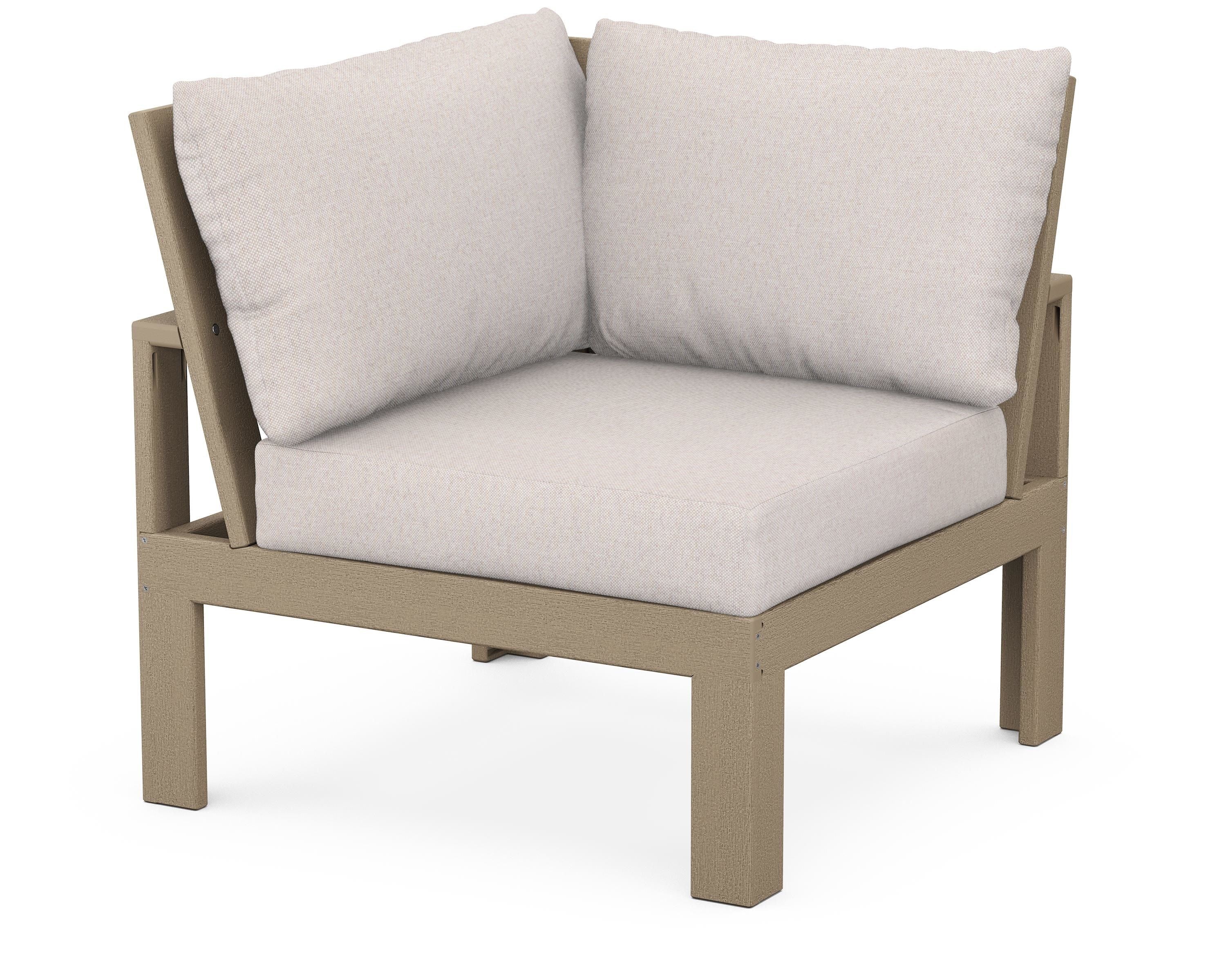 Unbranded Modular Corner Chair in Vintage Sahara / Dune Burlap