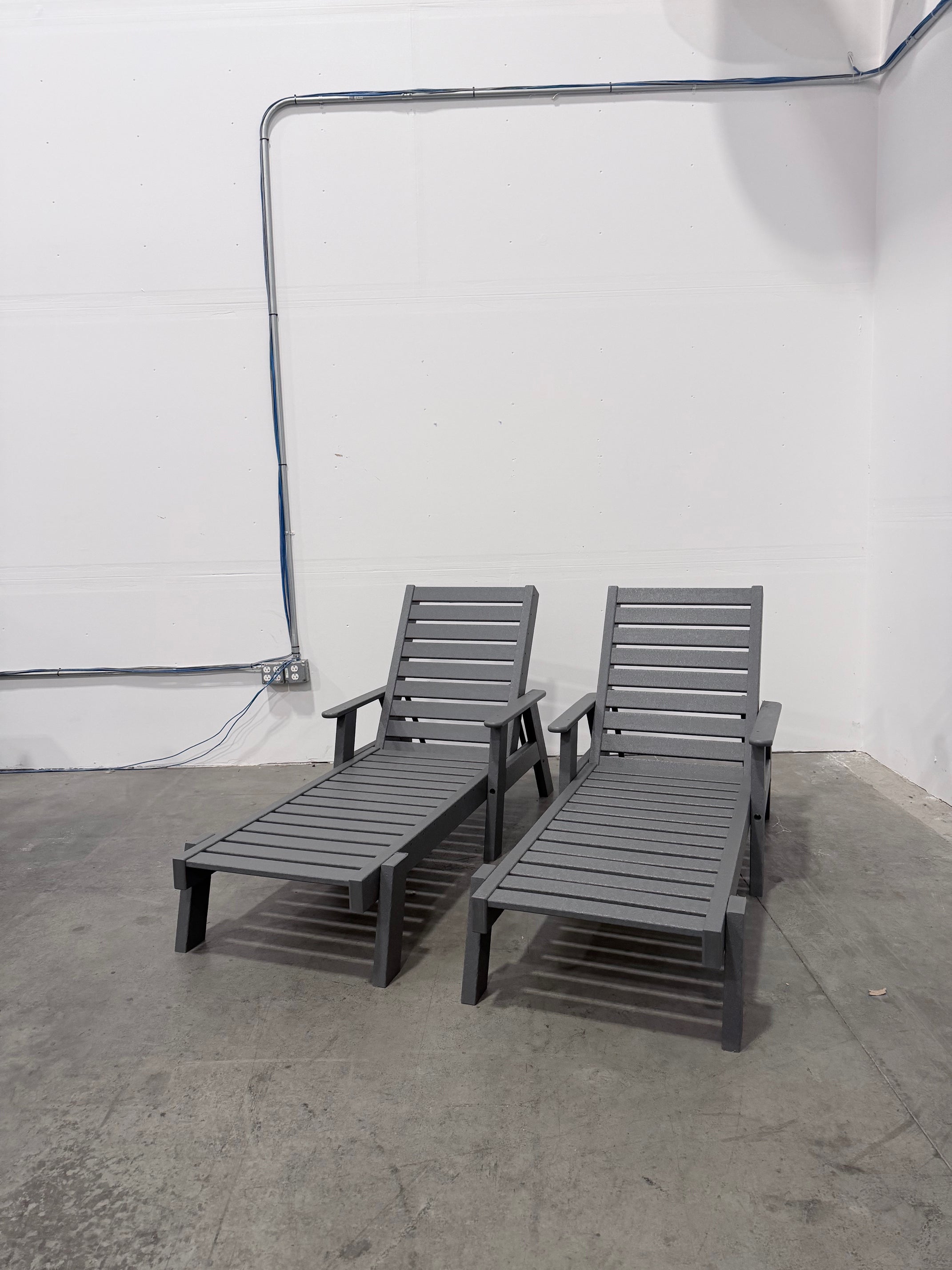 Polywood Captain Grey chaise (set of 2)