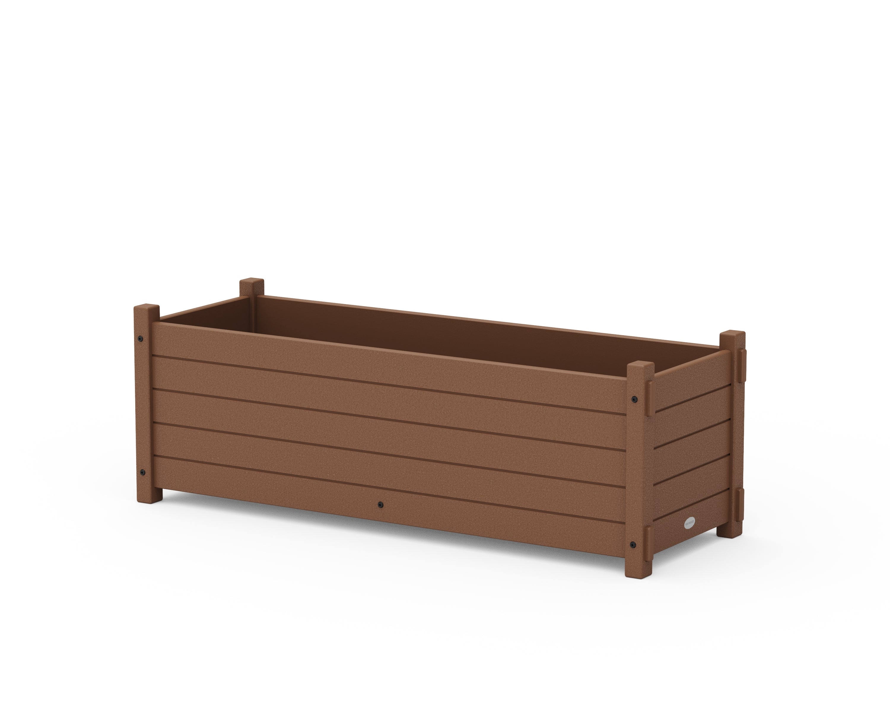 POLYWOOD® Nautical Rectangle Triple Planter Box in Teak