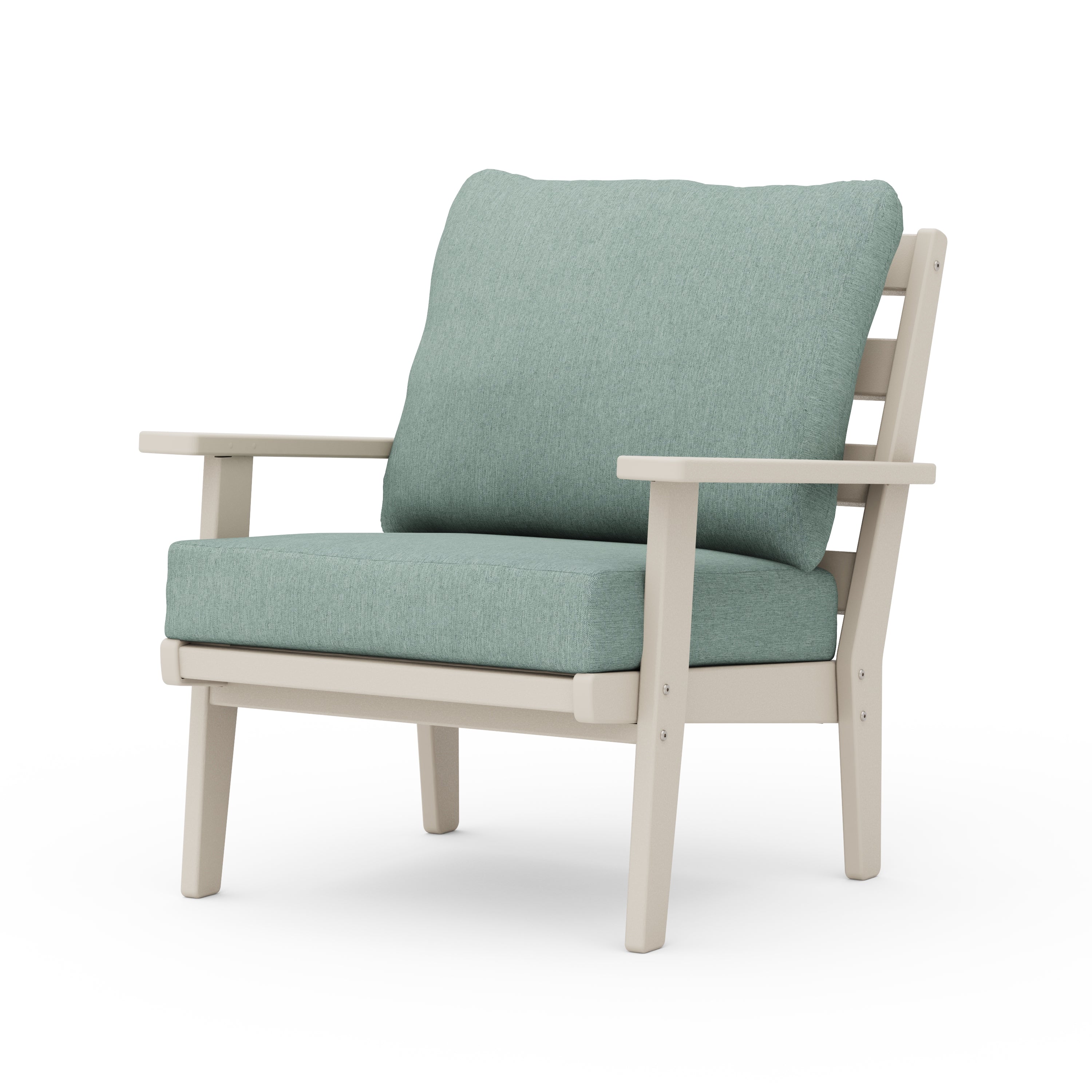 POLYWOOD® Grant Park Deep Seating Chair in Sand / Glacier Spa