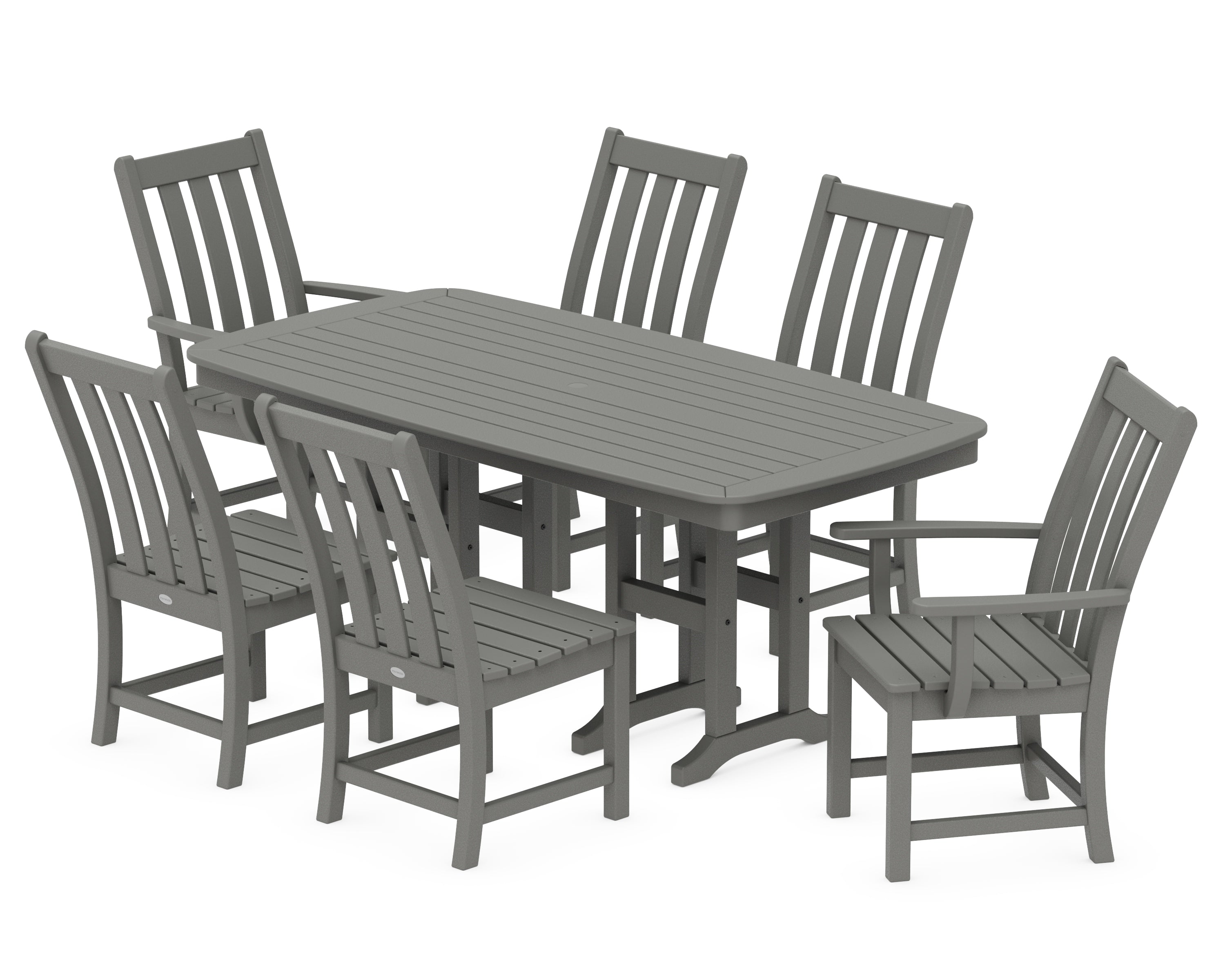 POLYWOOD® Vineyard 7-Piece Dining Set in Slate Grey