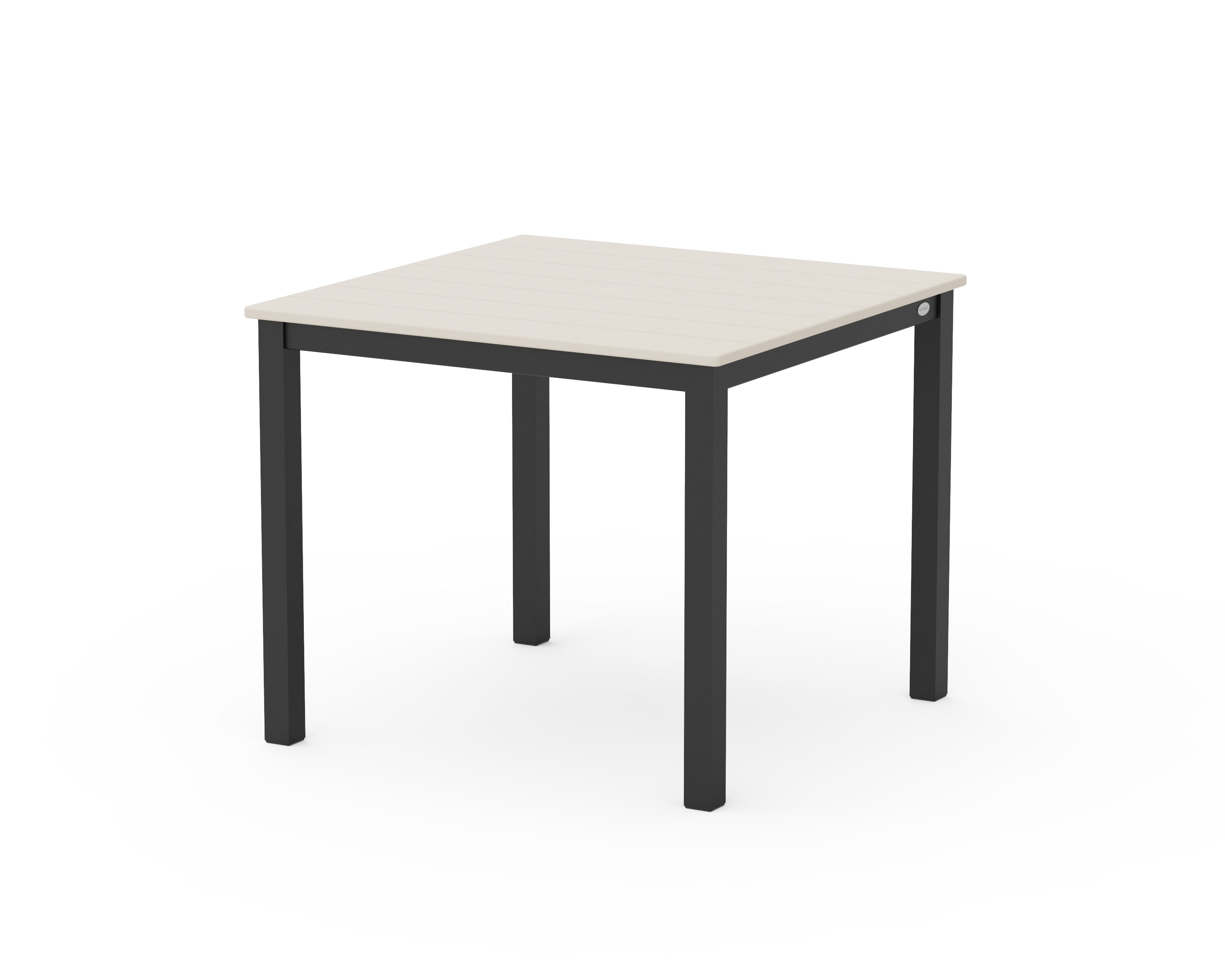 POLYWOOD® Main Street 36" x 36" Dining Table in Black / Sand