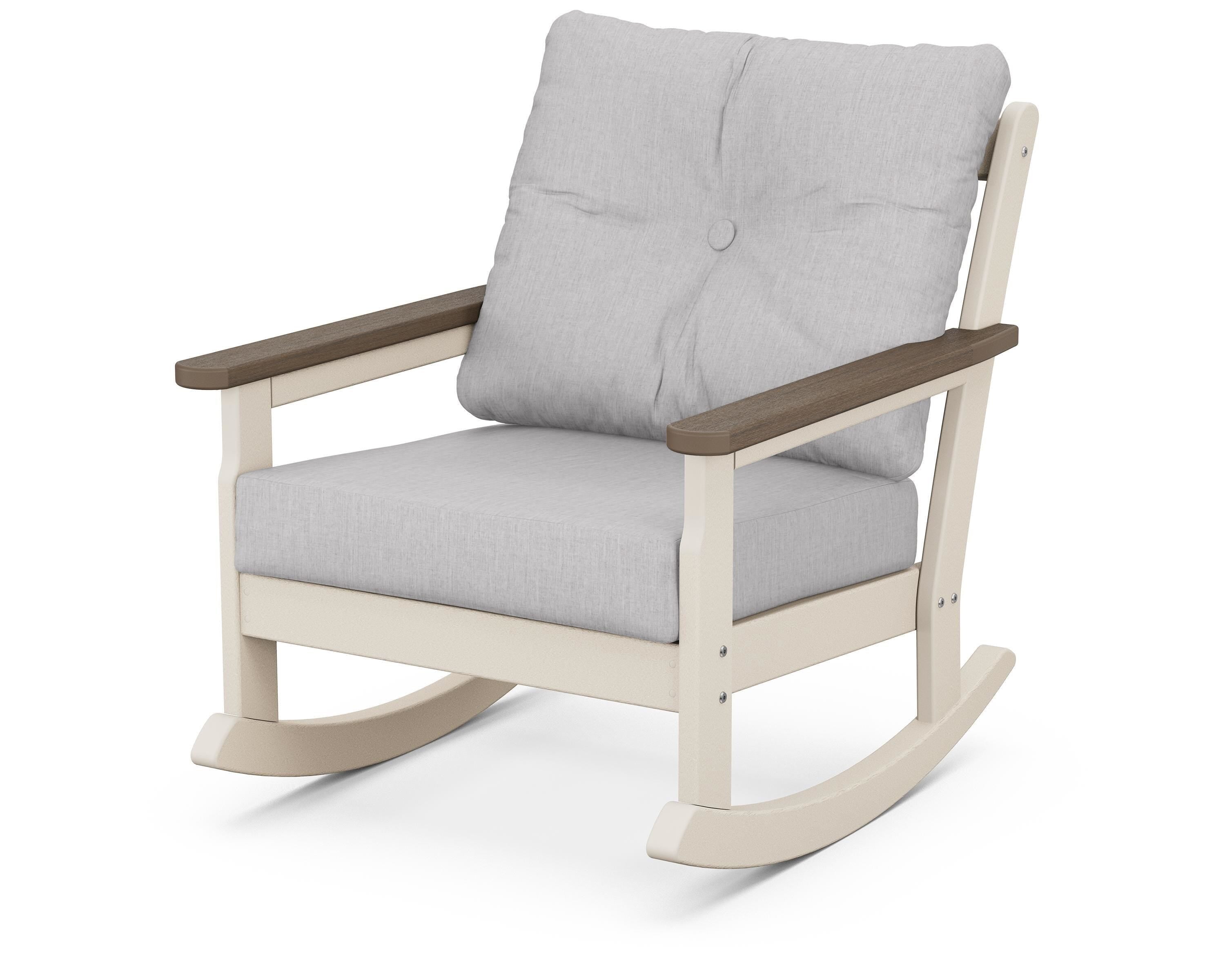 POLYWOOD® Vineyard Deep Seating Rocking Chair in Sand / Kona / Granite