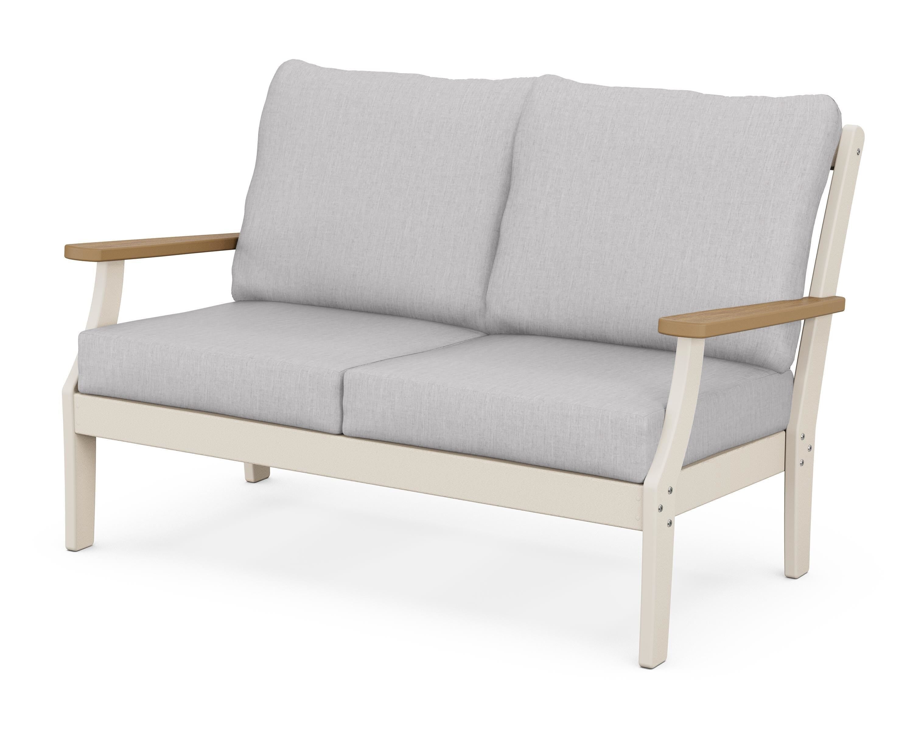 POLYWOOD® Braxton Deep Seating Loveseat in Sand / Natural / Granite