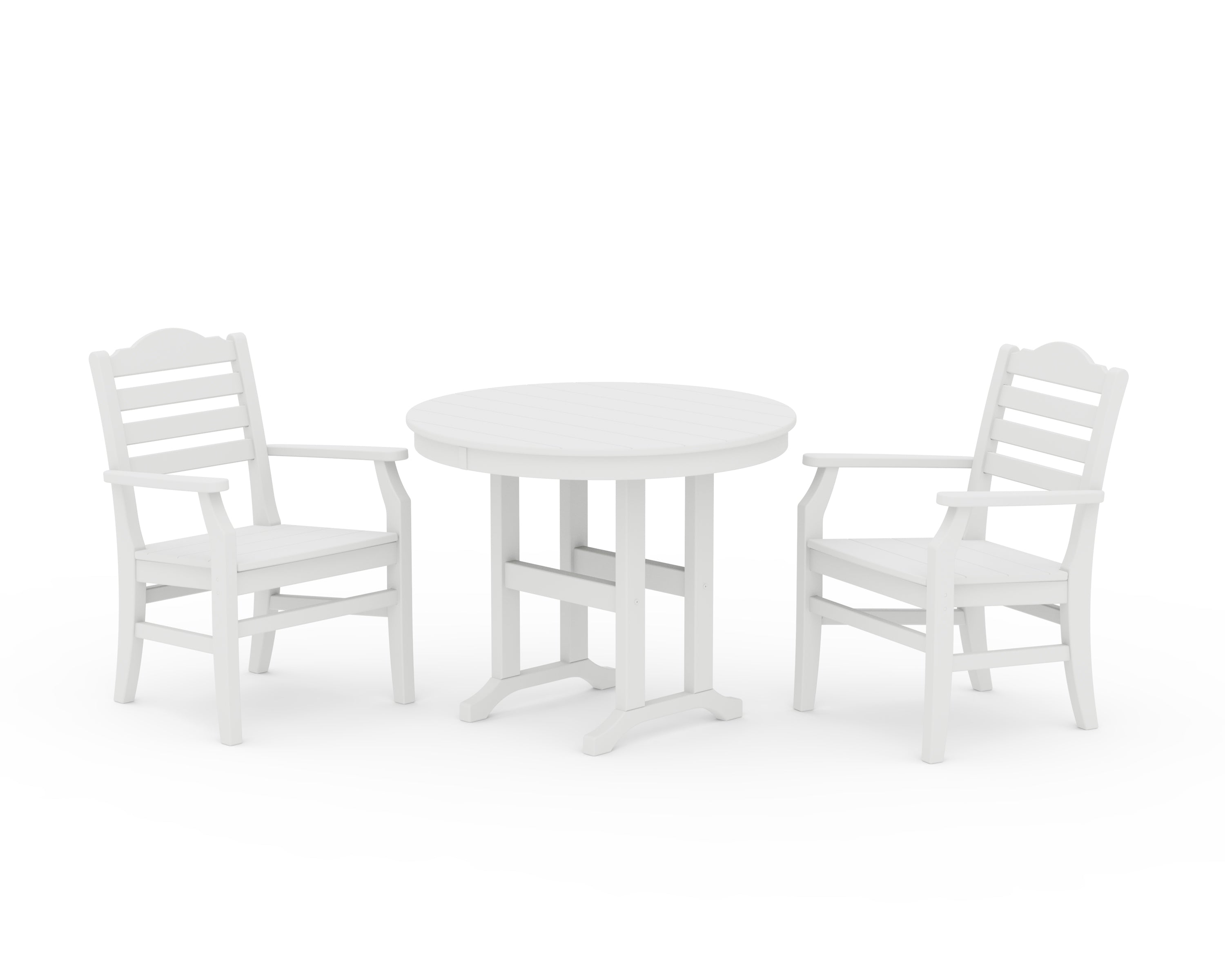 POLYWOOD® Savannah 3-Piece Farmhouse Dining Set in White