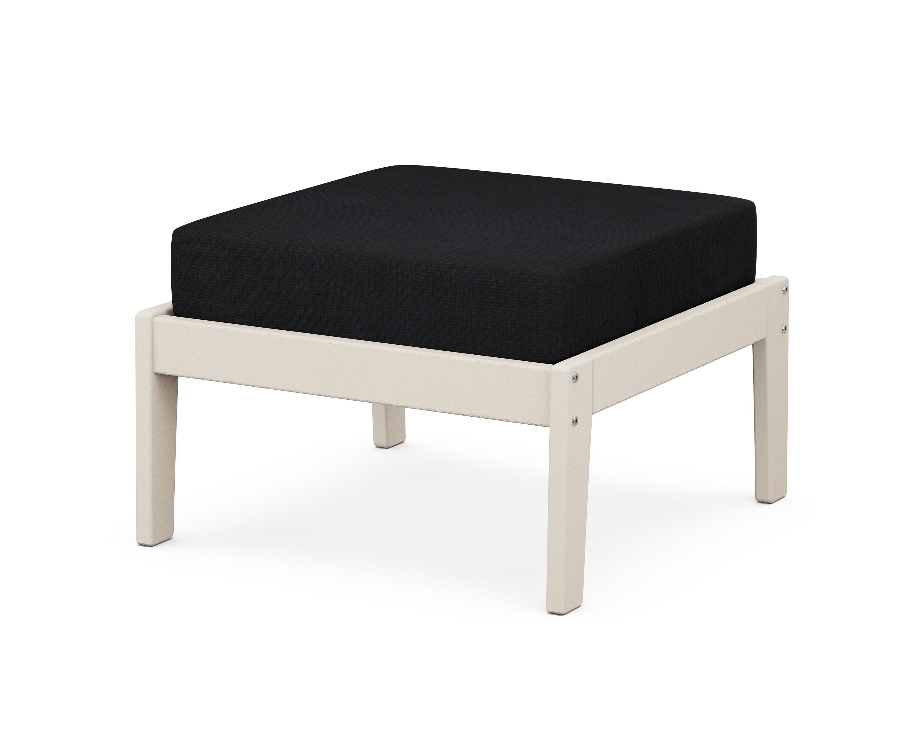 Unbranded Deep Seating Ottoman in Sand / Midnight Linen