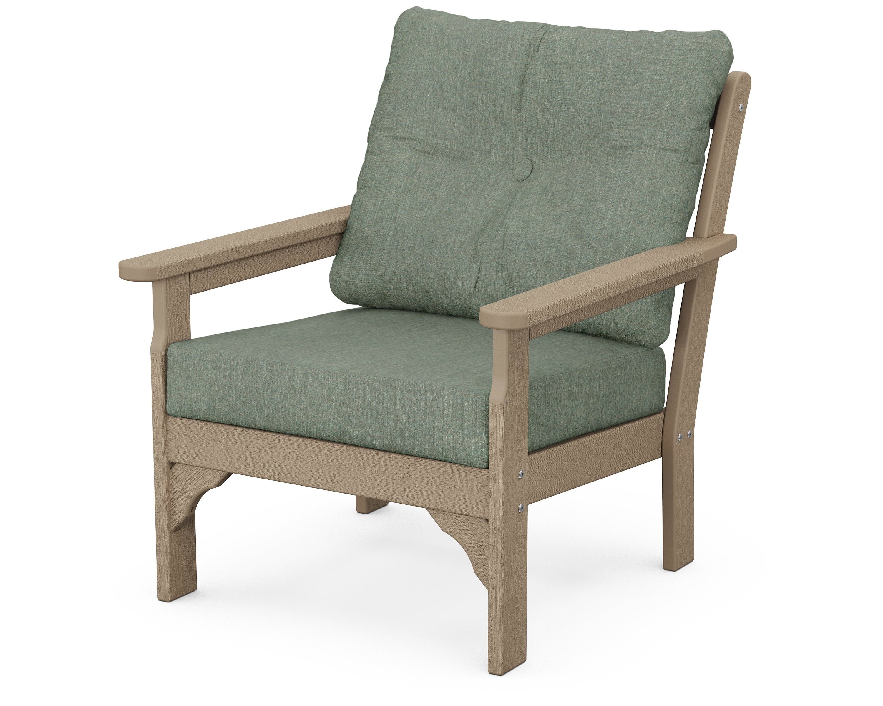 POLYWOOD® Vineyard Deep Seating Chair in Vintage Sahara / Cast Sage