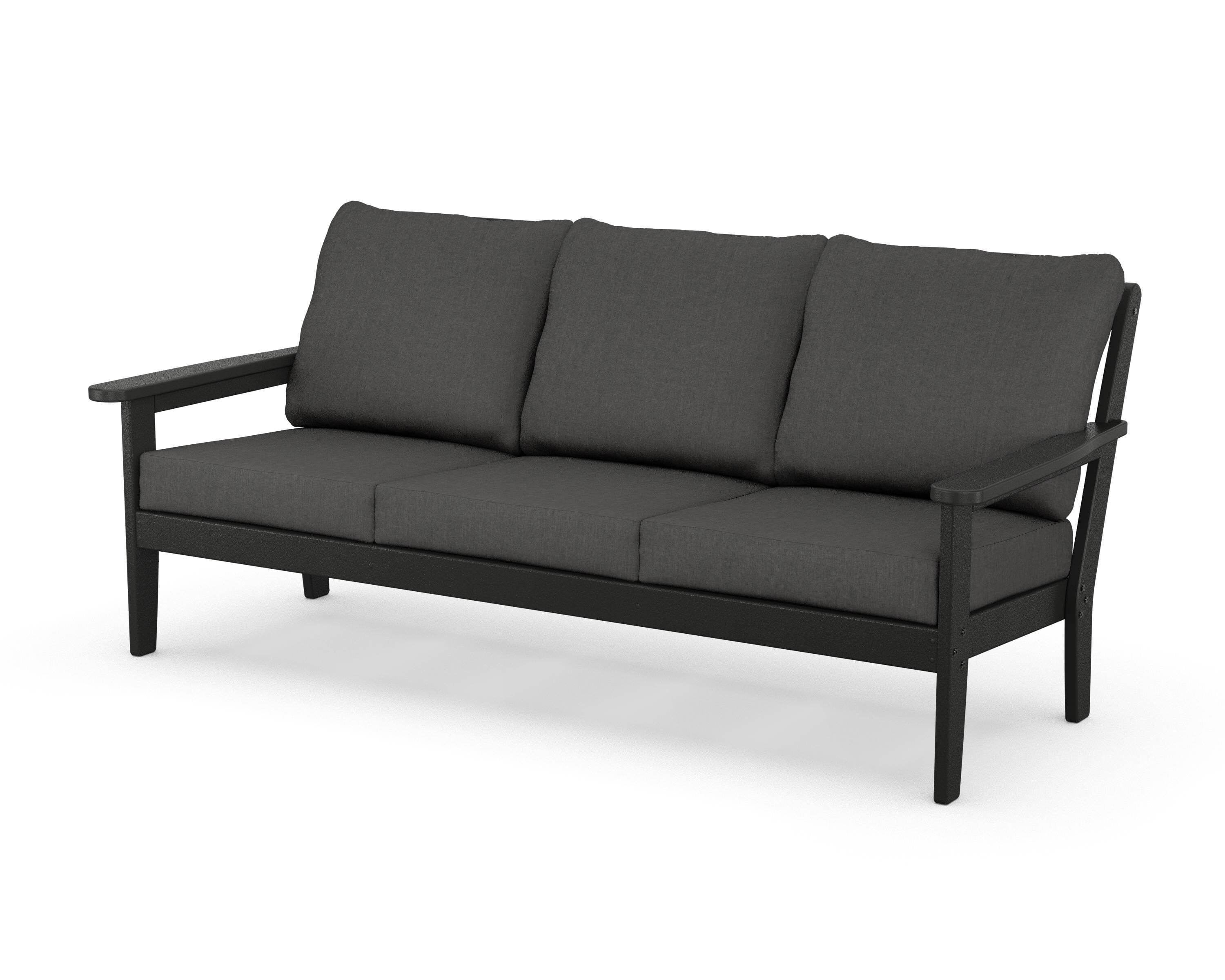 Country Living Cottage Deep Seating Sofa in Black / Spectrum Carbon