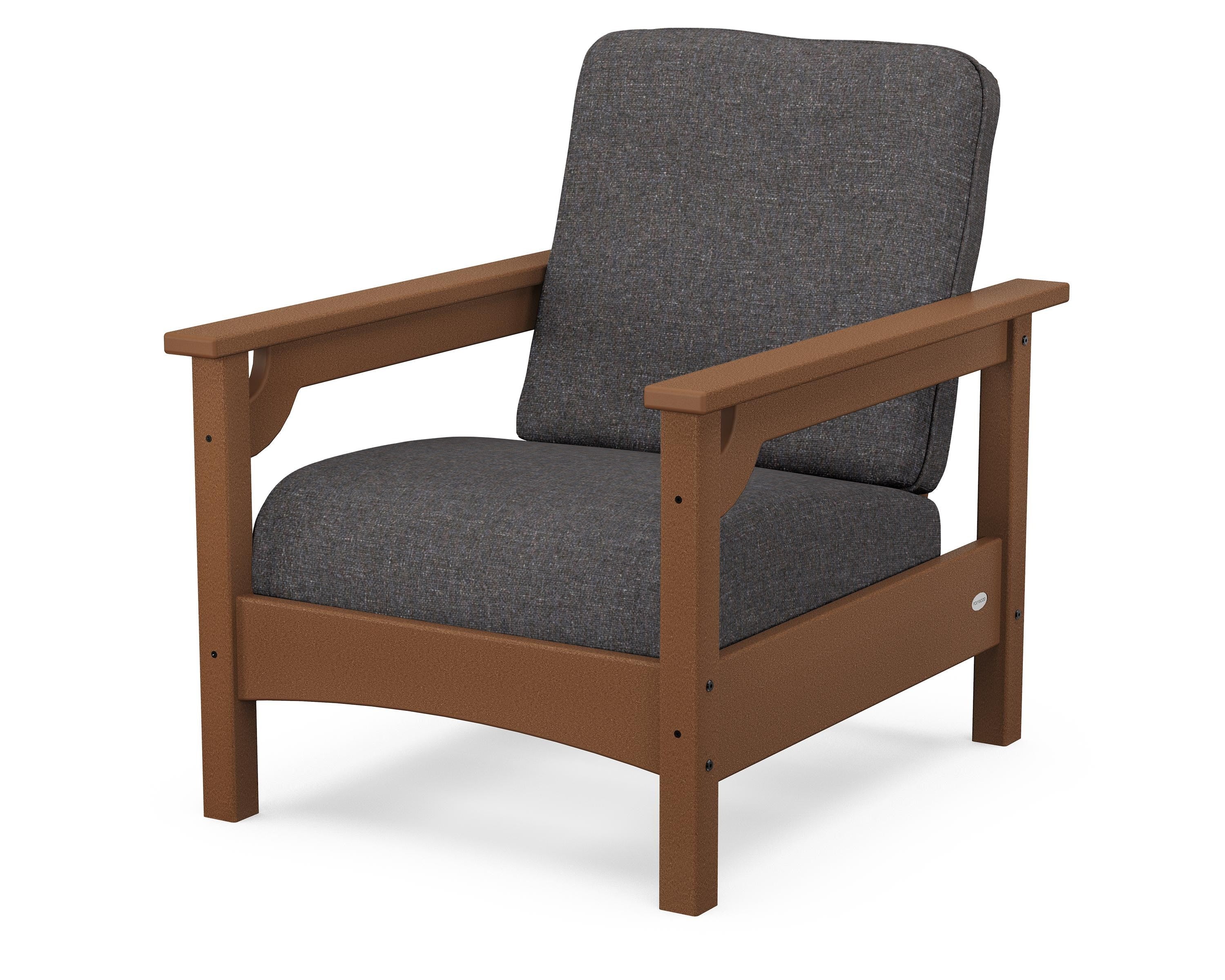 POLYWOOD® Club Chair in Teak / Ash Charcoal