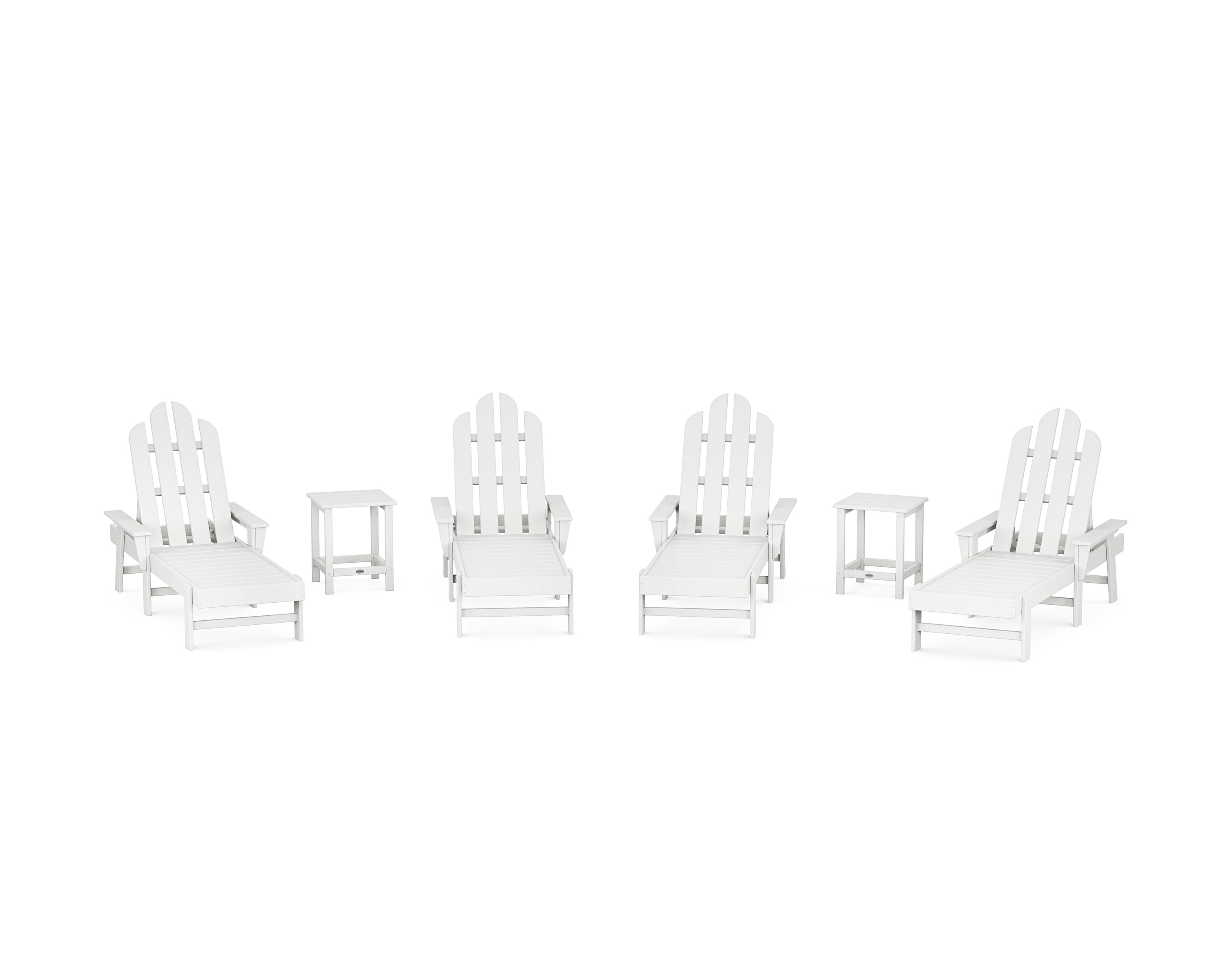 POLYWOOD® Long Island Chaise 6-Piece Set in White