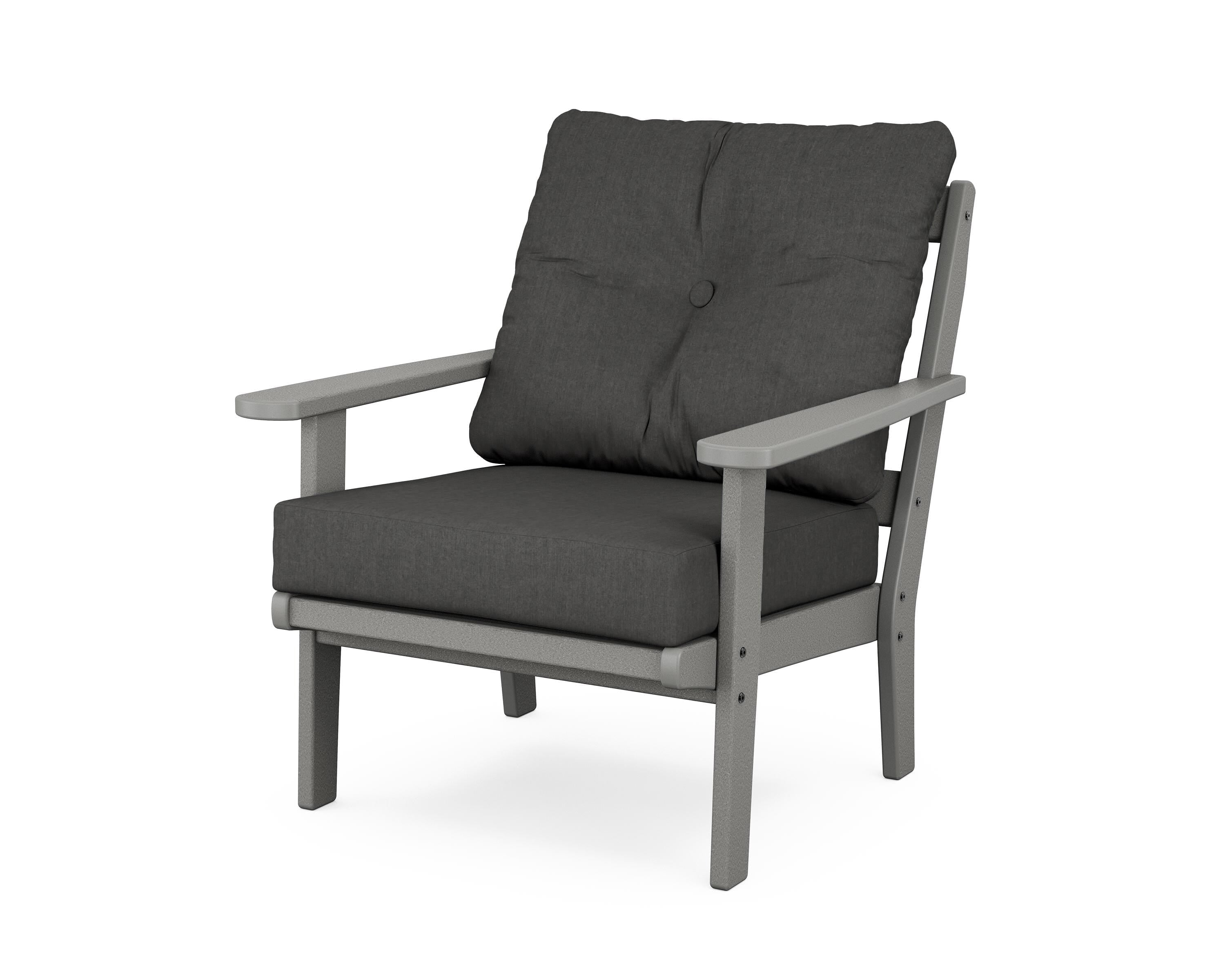 POLYWOOD® Mission Deep Seating Chair in Slate Grey / Spectrum Carbon