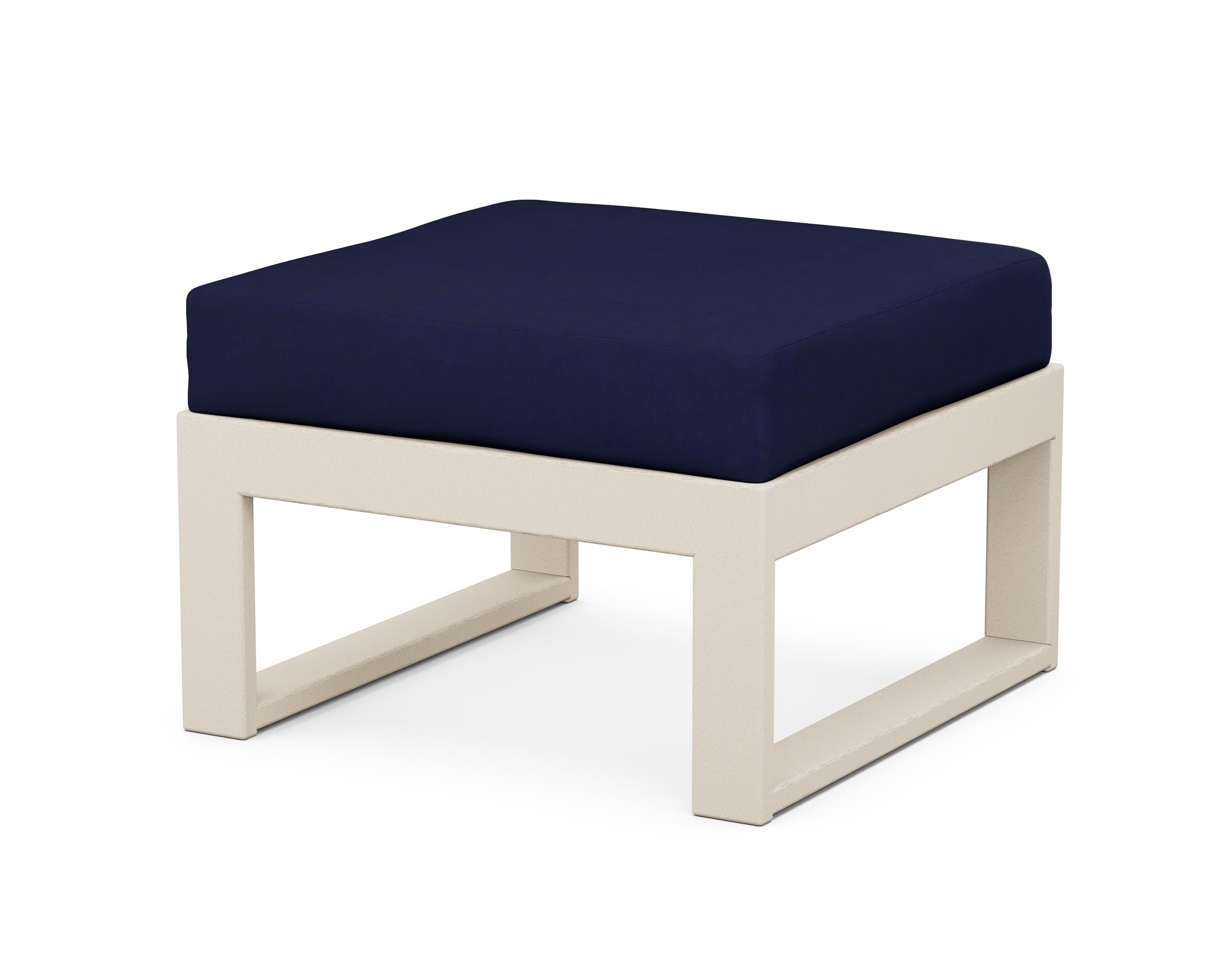 Unbranded Modular Ottoman - Modern in Sand / Navy