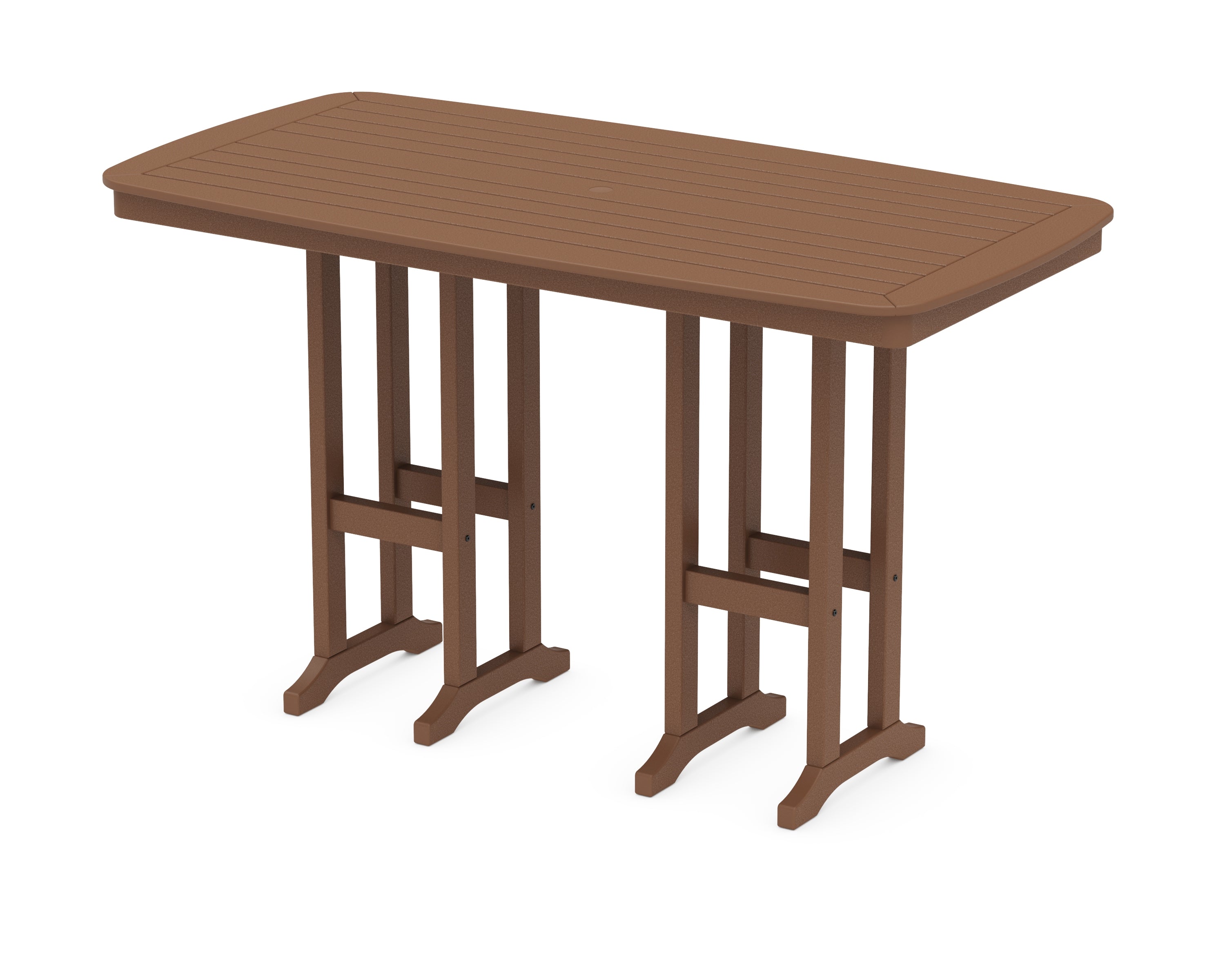 POLYWOOD® Nautical 37" x 72" Bar Table in Teak