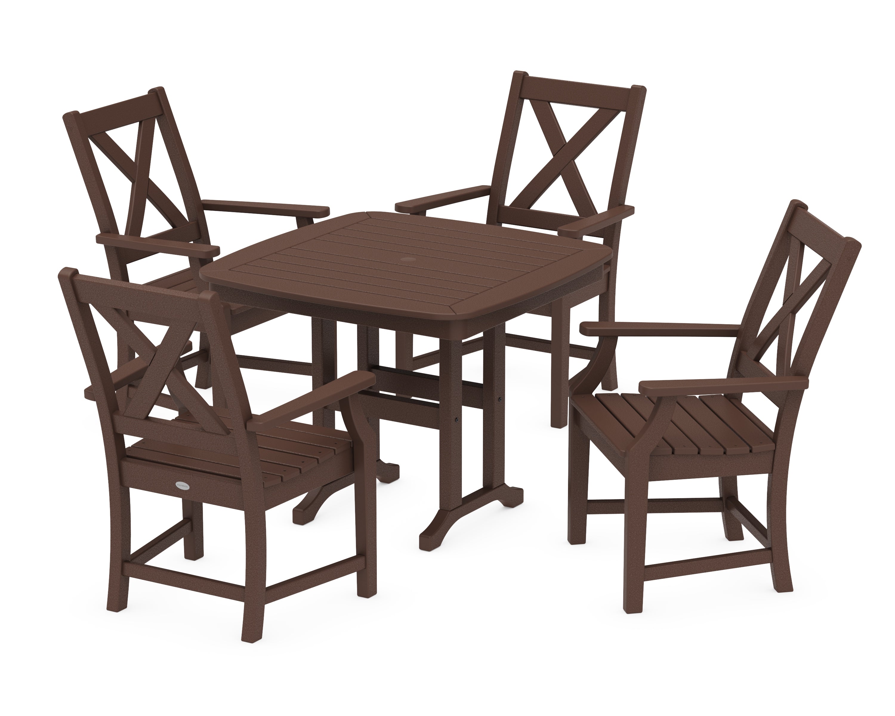POLYWOOD® Braxton 5-Piece Dining Set in Mahogany