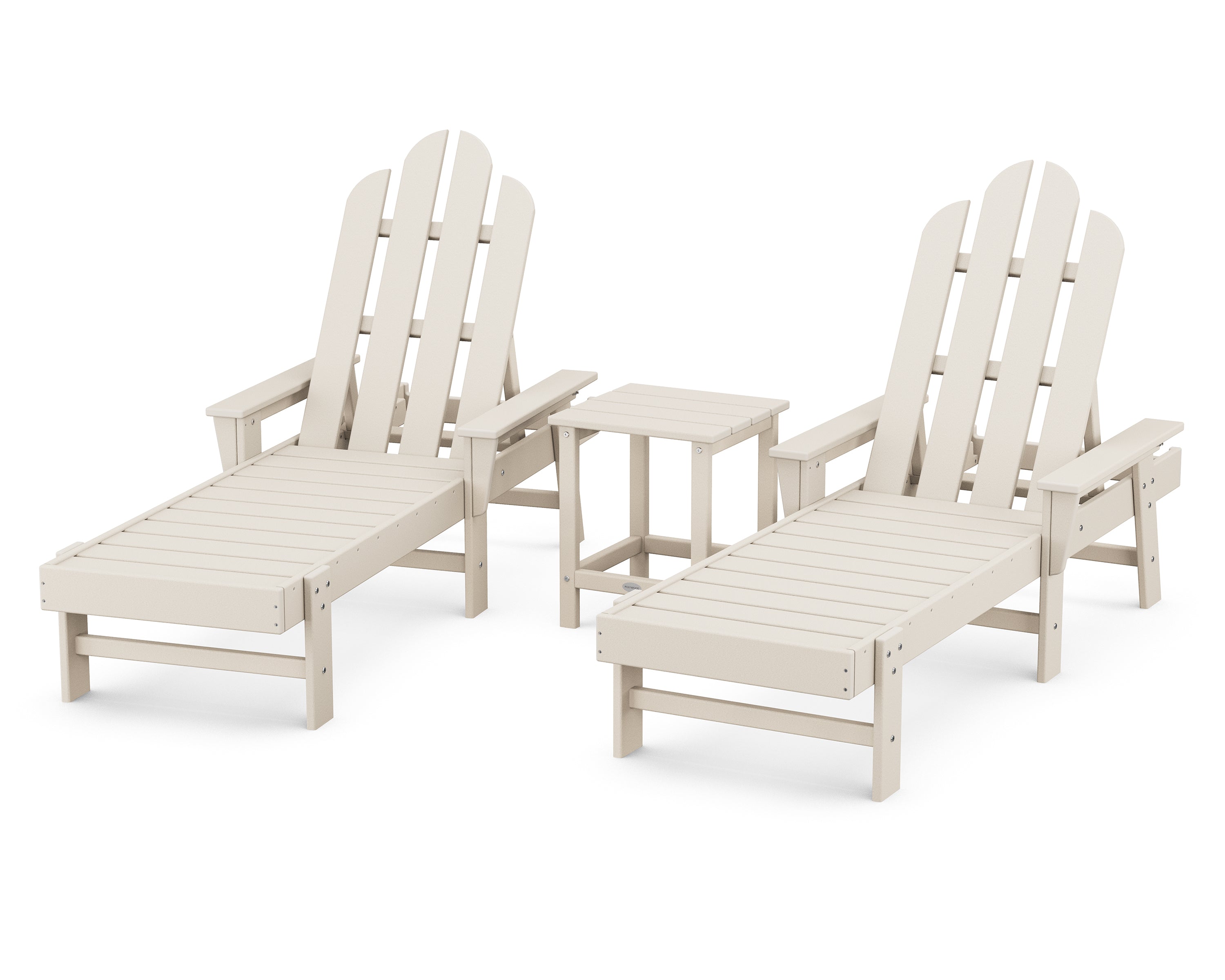 POLYWOOD® Long Island Chaise 3-Piece Set in Sand