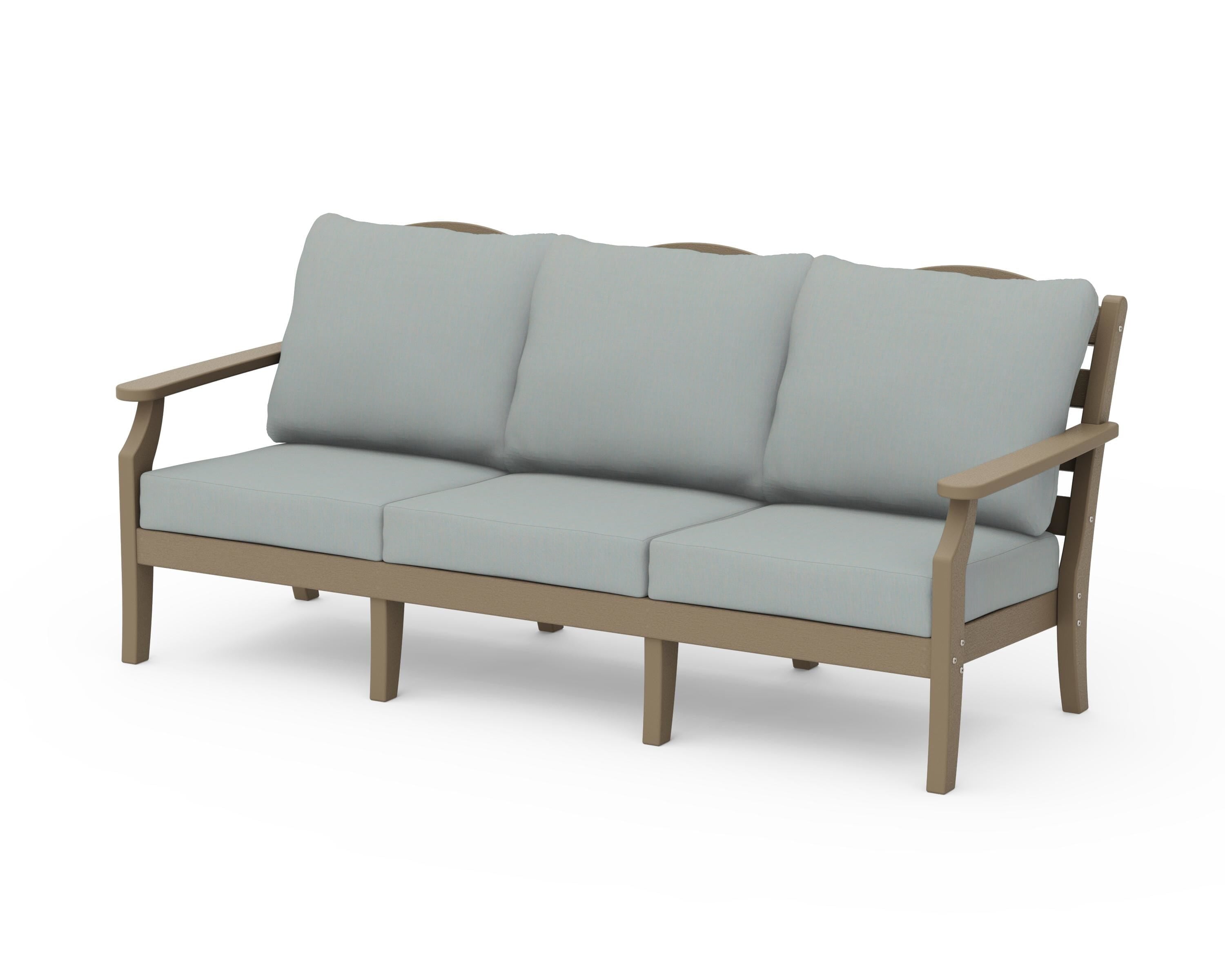 Draper James™ by POLYWOOD® Savannah Deep Seating Sofa in Vintage Sahara / Spa