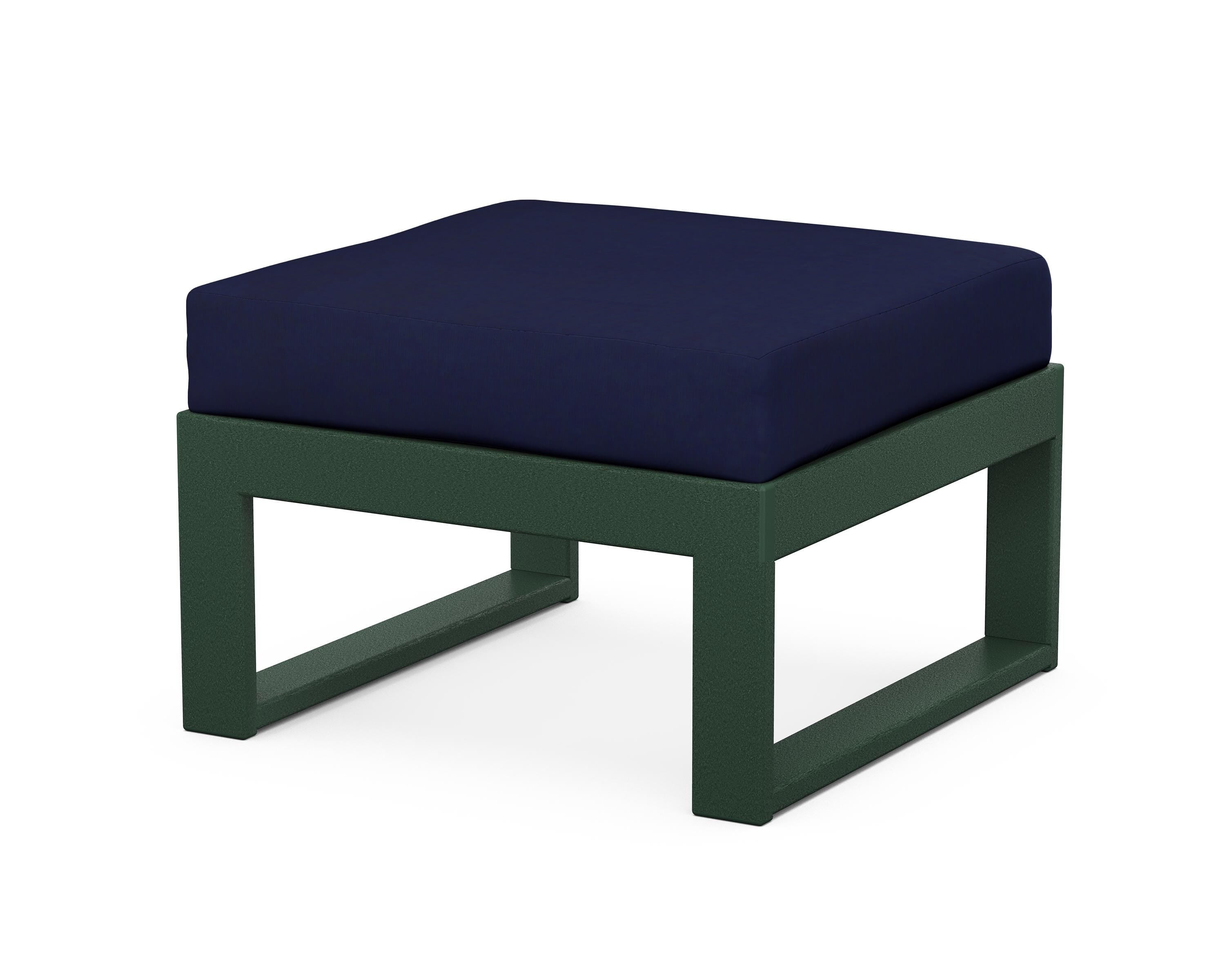 Unbranded Modular Ottoman - Modern in Green / Navy