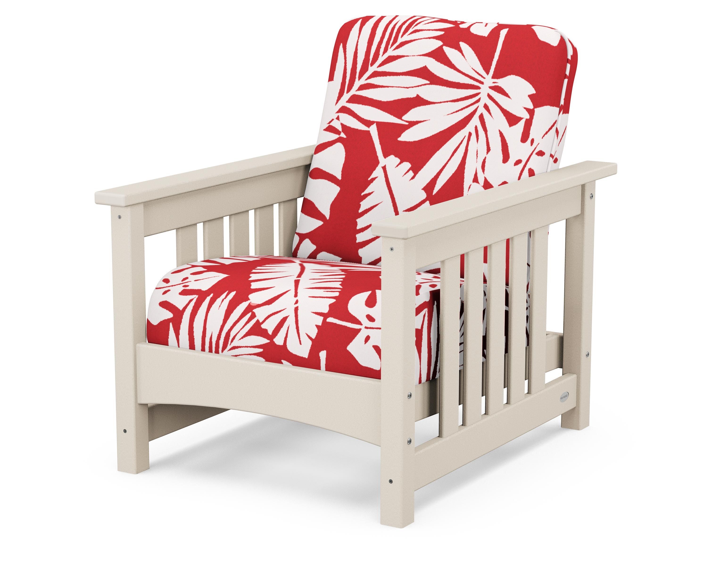 POLYWOOD® Club Mission Chair in Sand / Leaf Crimson