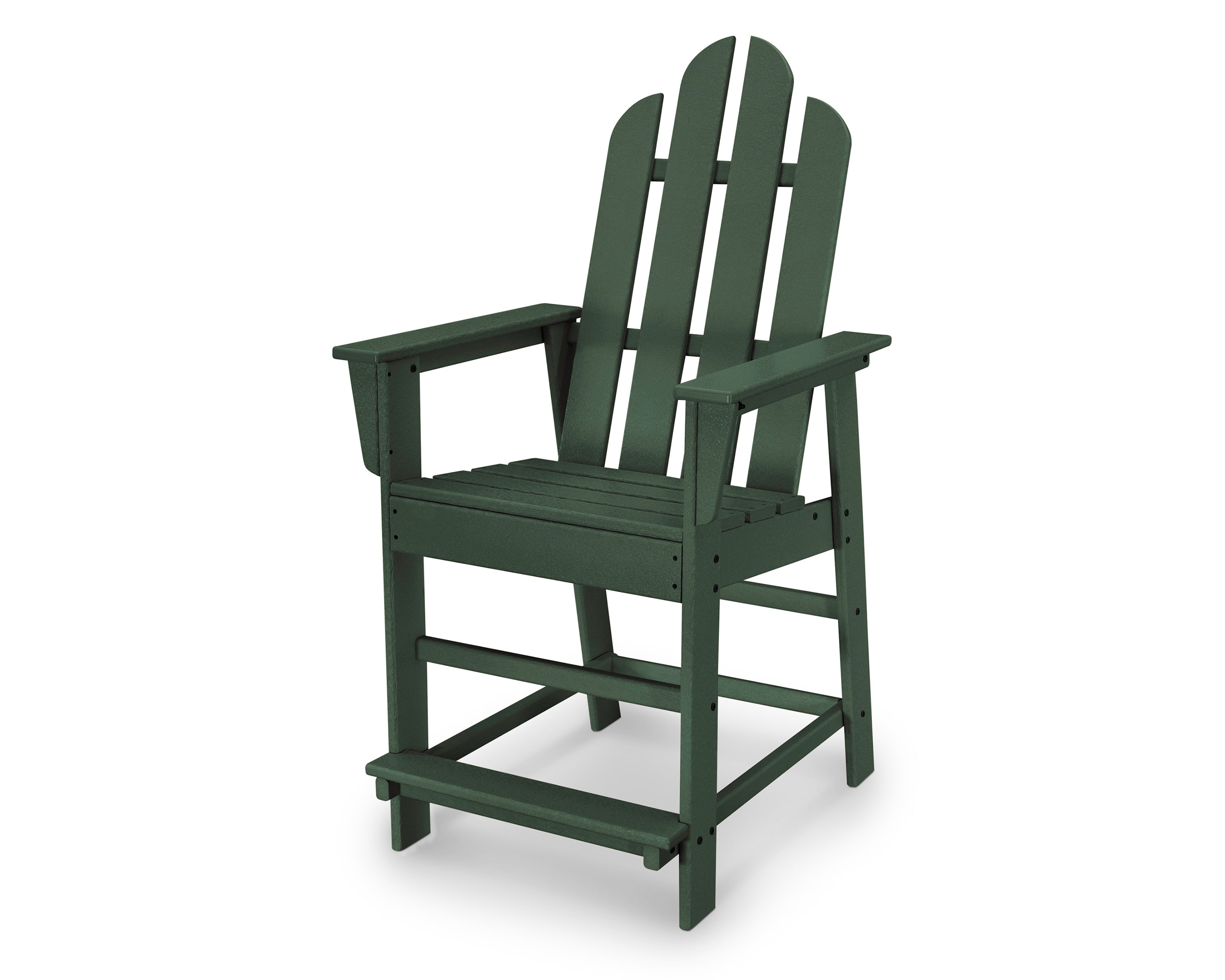 POLYWOOD® Long Island Counter Chair in Green