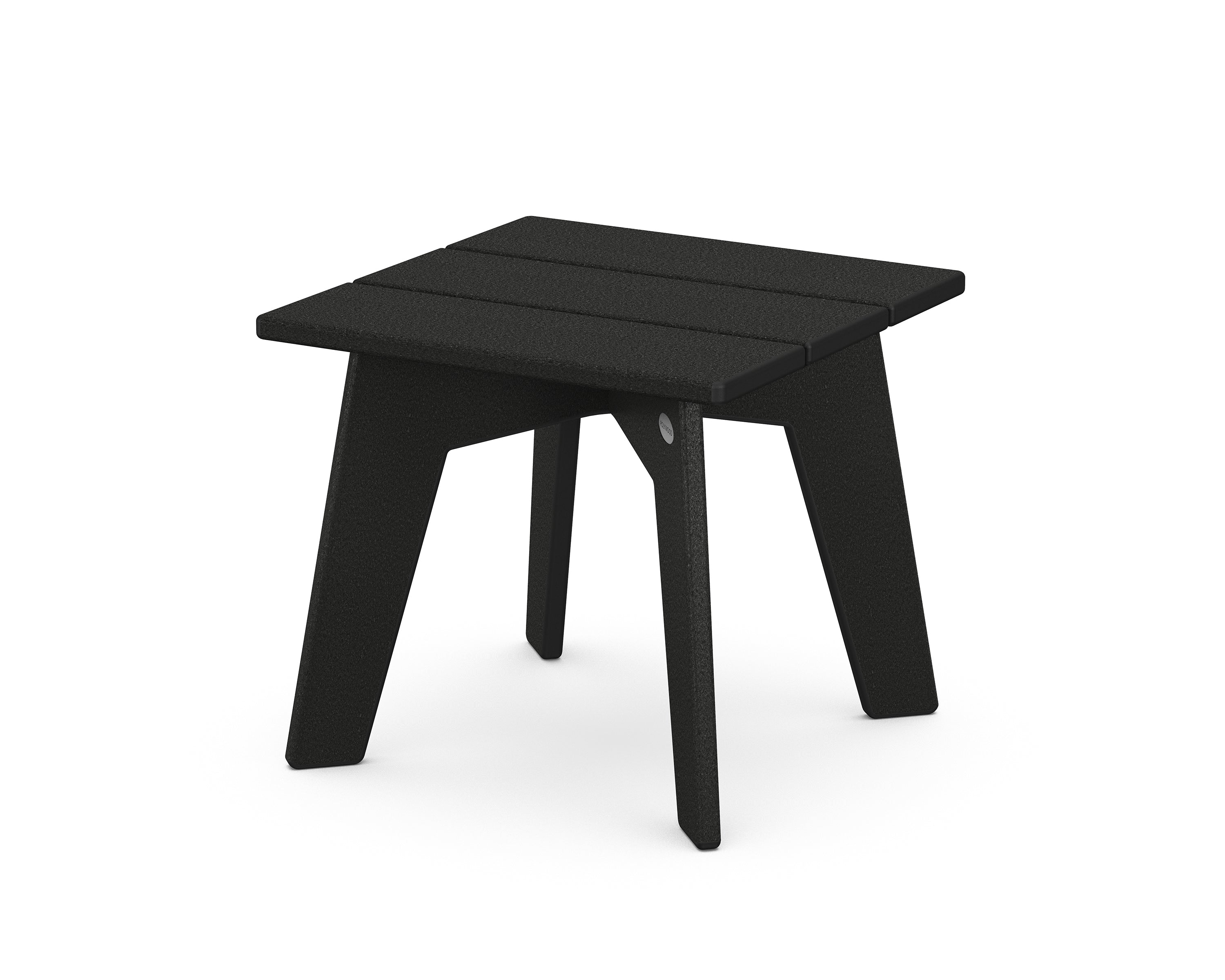 POLYWOOD® Riviera Modern Side Table in Black