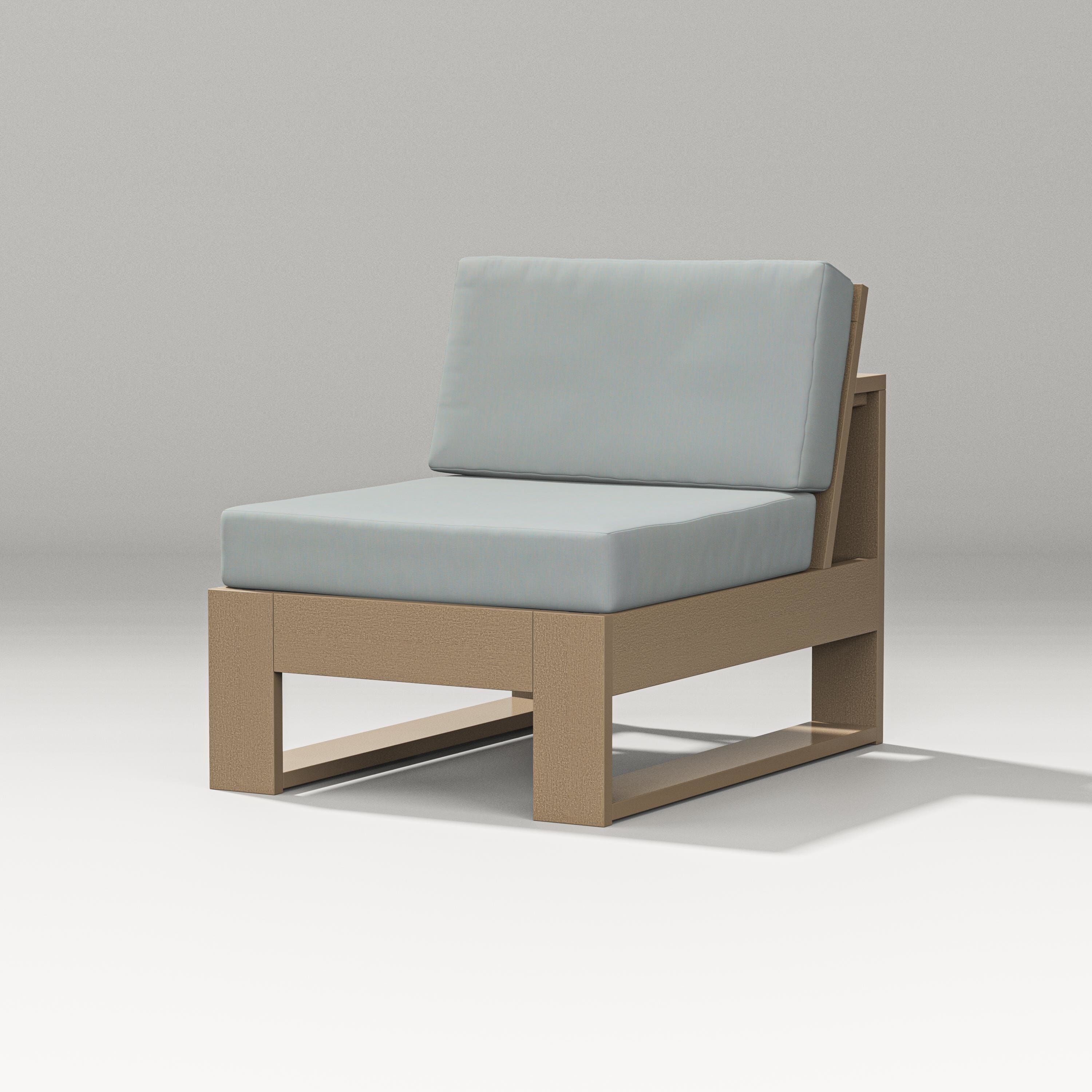 PW Designer Series Latitude Modular Armless Chair in Vintage Sahara / Spa