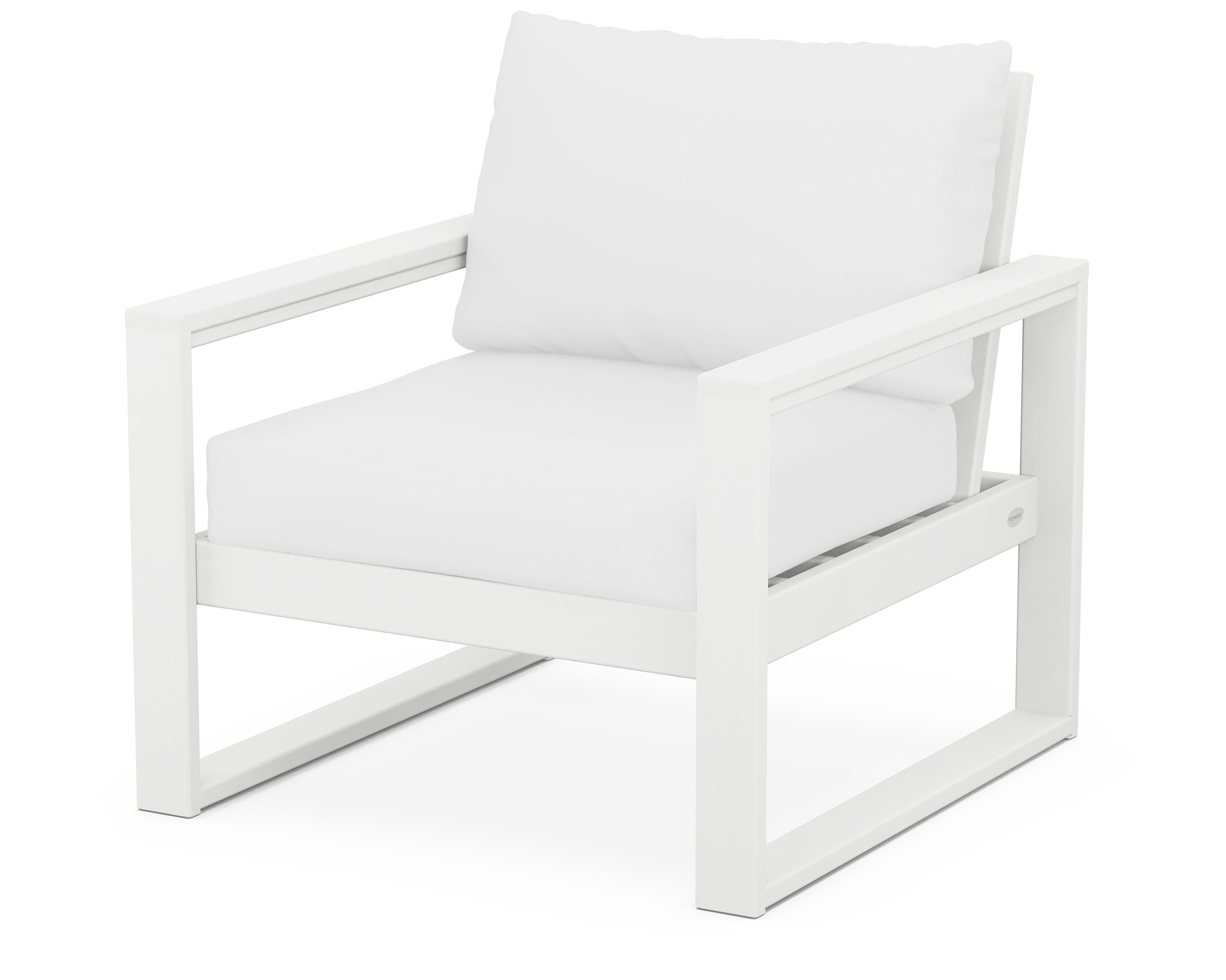 POLYWOOD® EDGE Club Chair in White / Natural