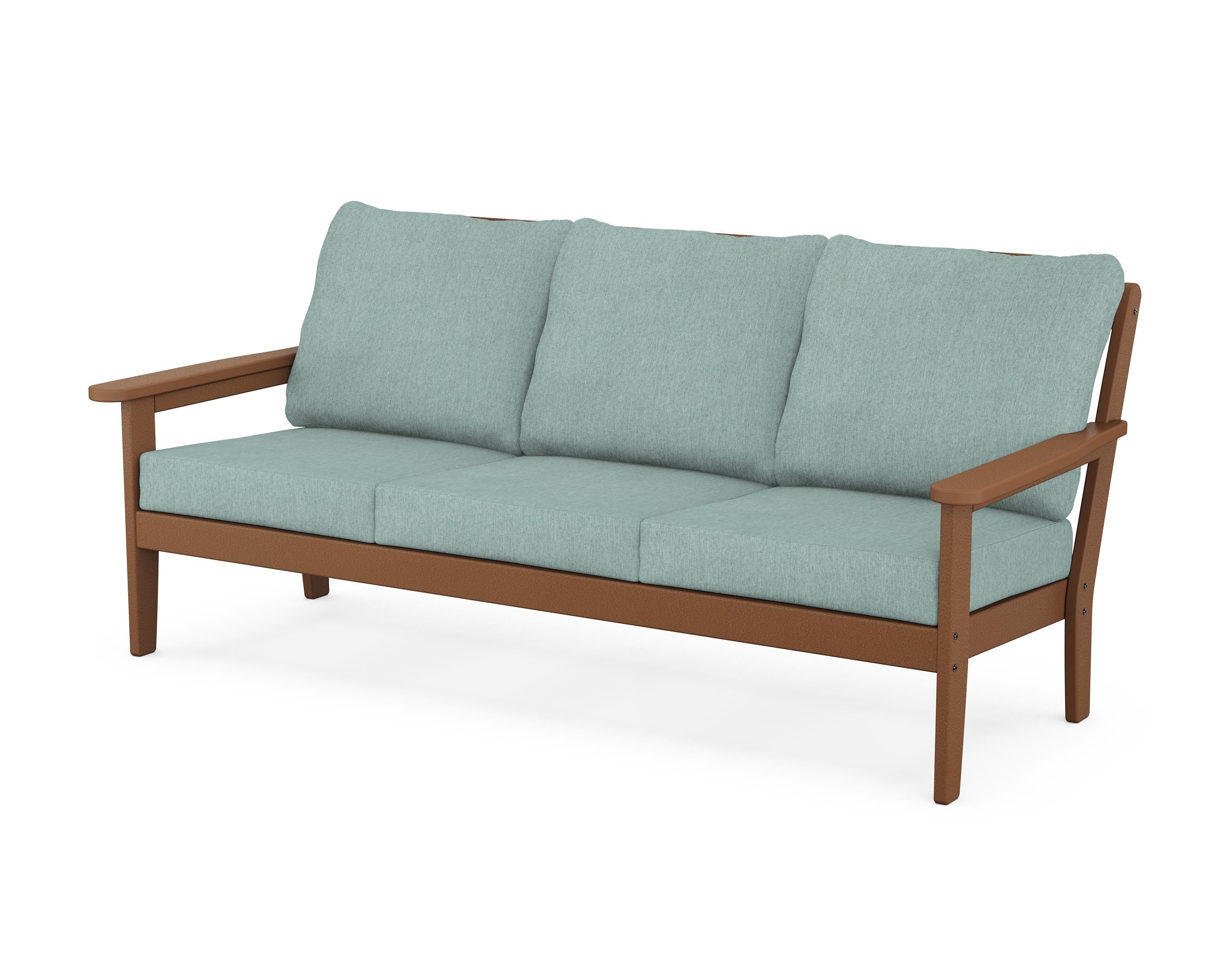 Country Living Cottage Deep Seating Sofa in Teak / Glacier Spa