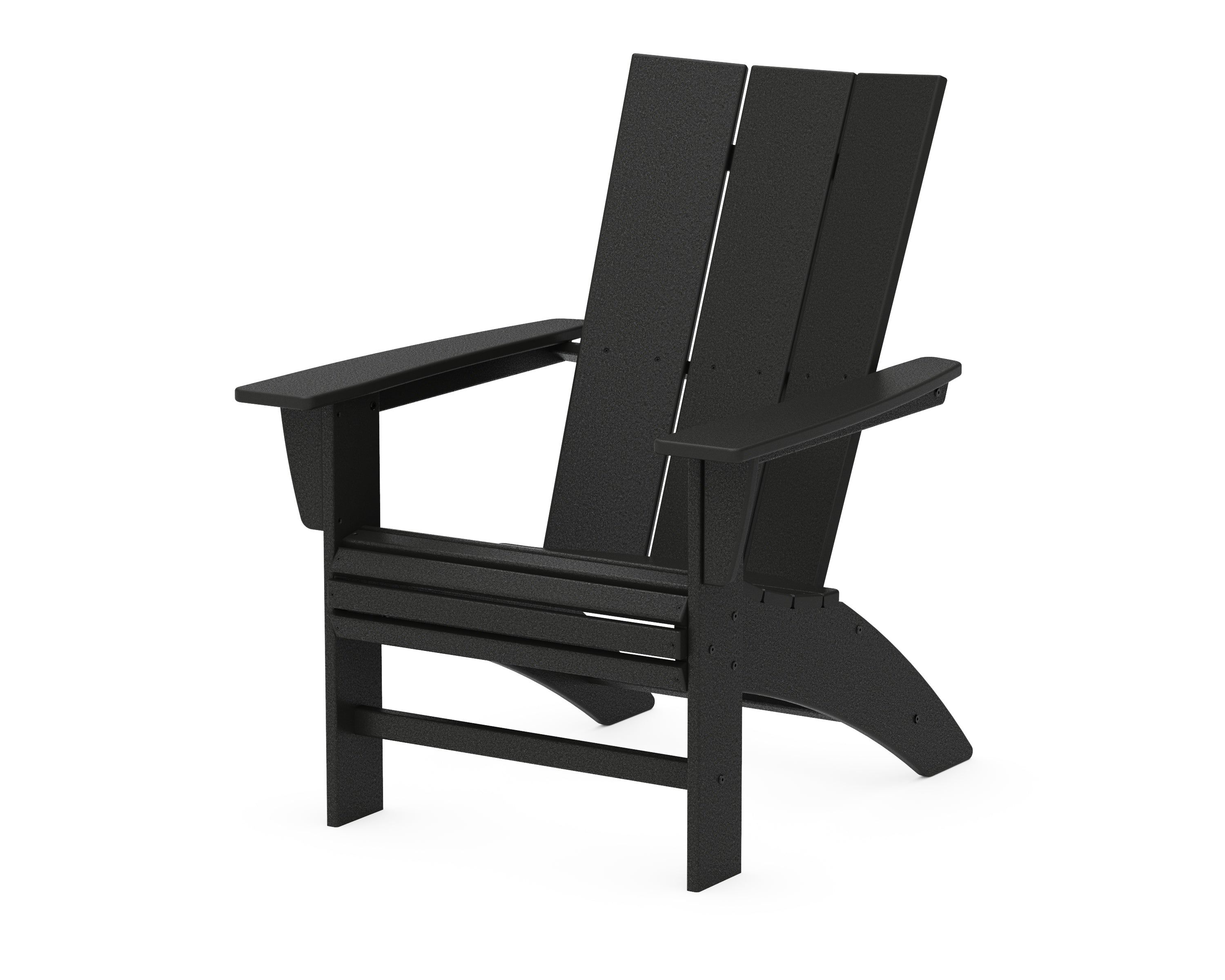 POLYWOOD® Modern Curveback Adirondack Chair in Black