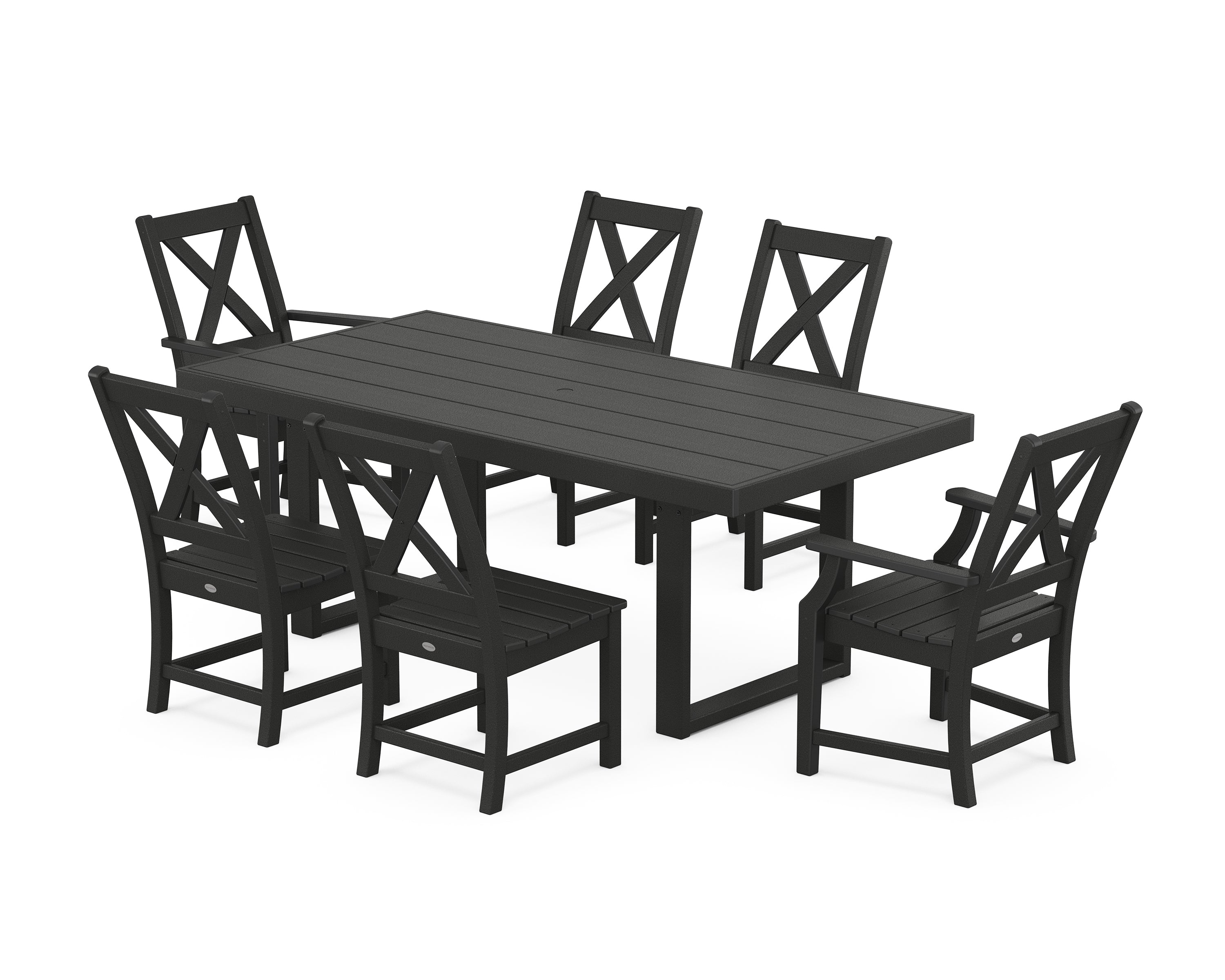 POLYWOOD® Braxton 7-Piece Dining Set in Black