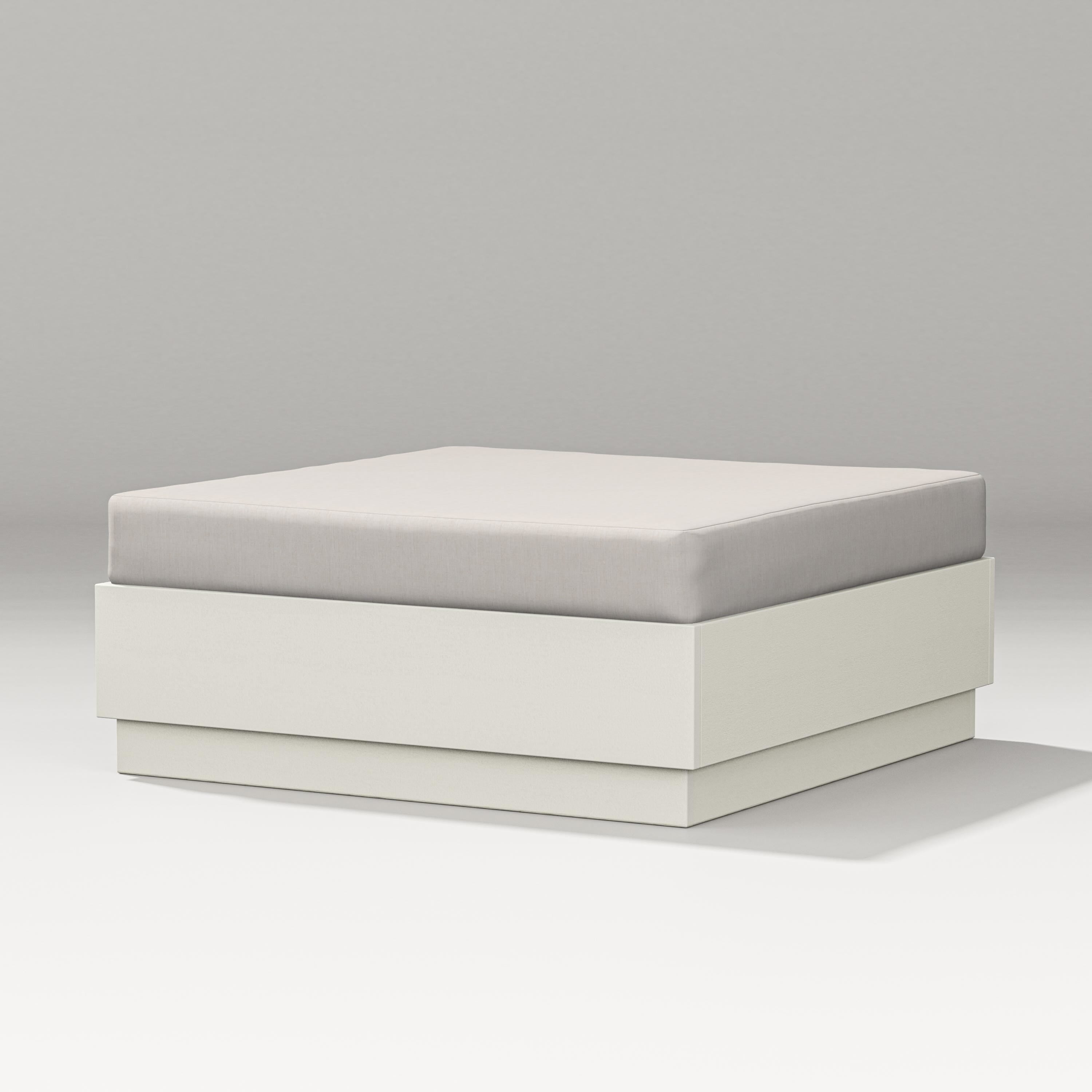 PW Designer Series Elevate Lounge Ottoman in Vintage White / Cast Ash