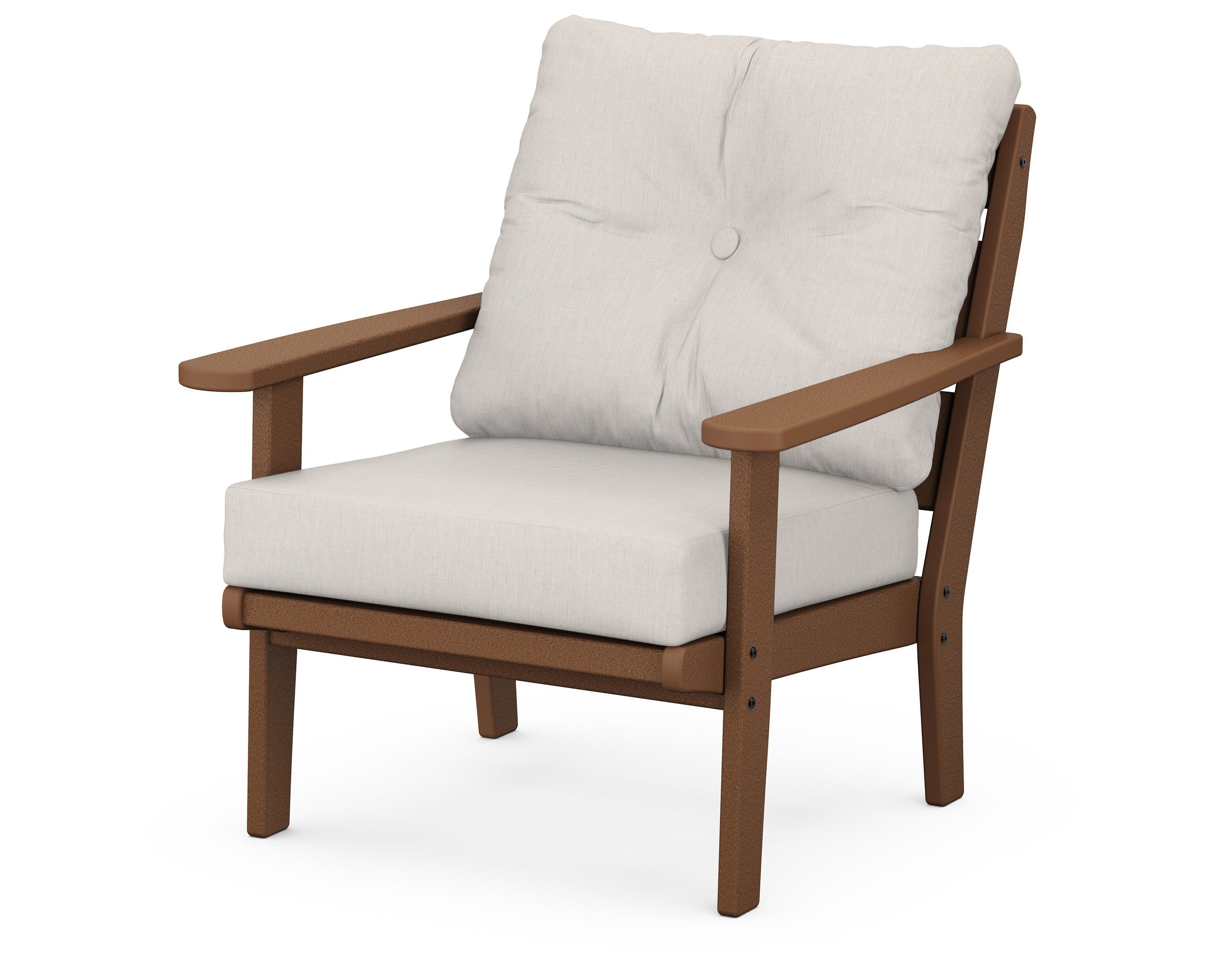 POLYWOOD® Lakeside Deep Seating Chair in Teak / Cast Ash