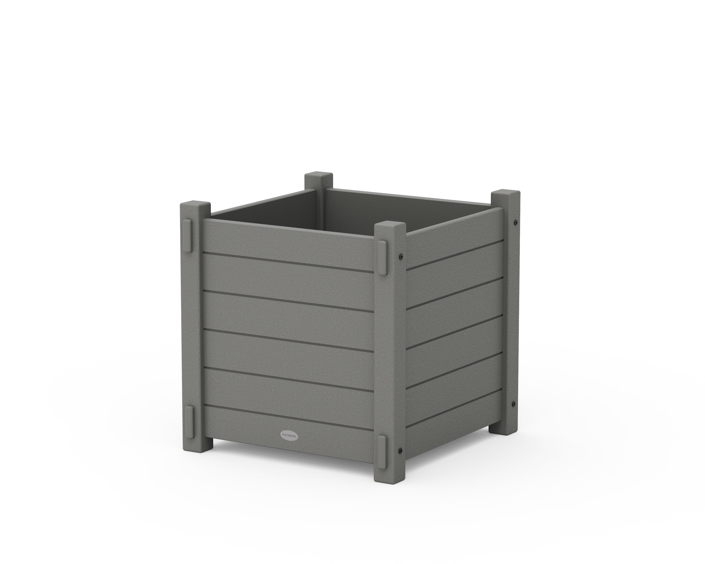POLYWOOD® Nautical Large Square Planter Box in Slate Grey