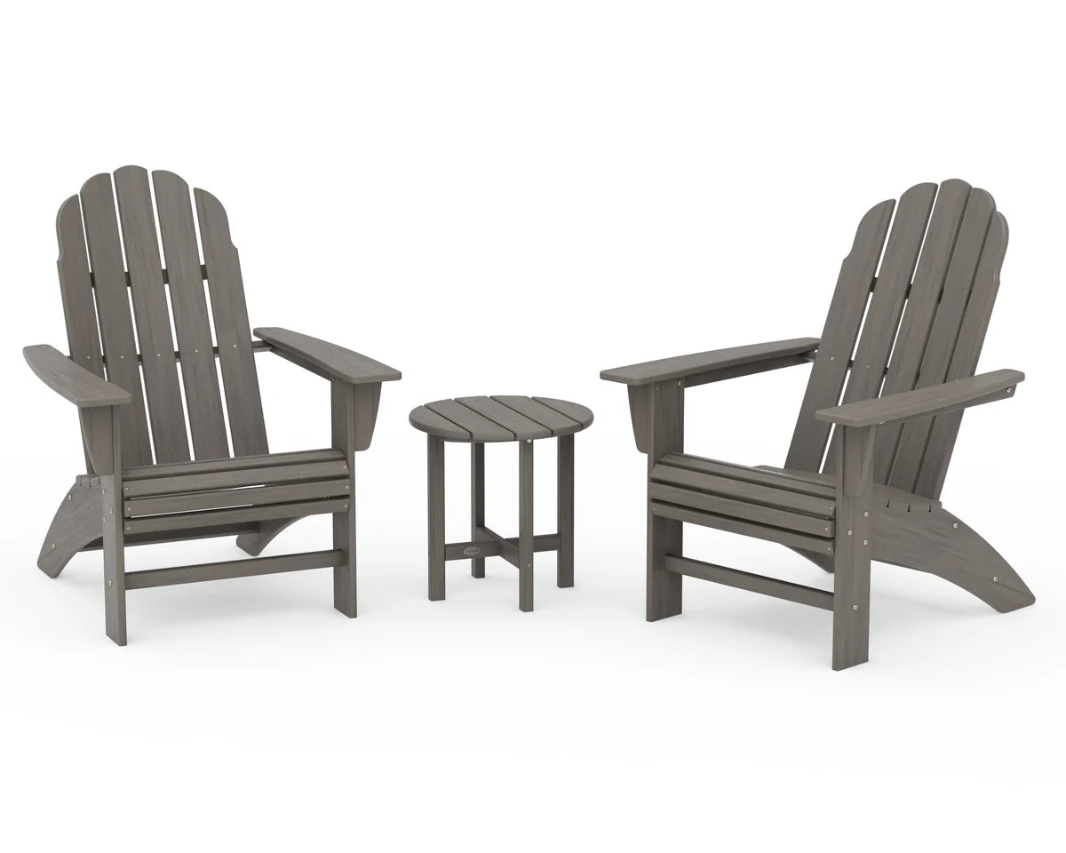 Vineyard 3-Piece Curveback Adirondack Set