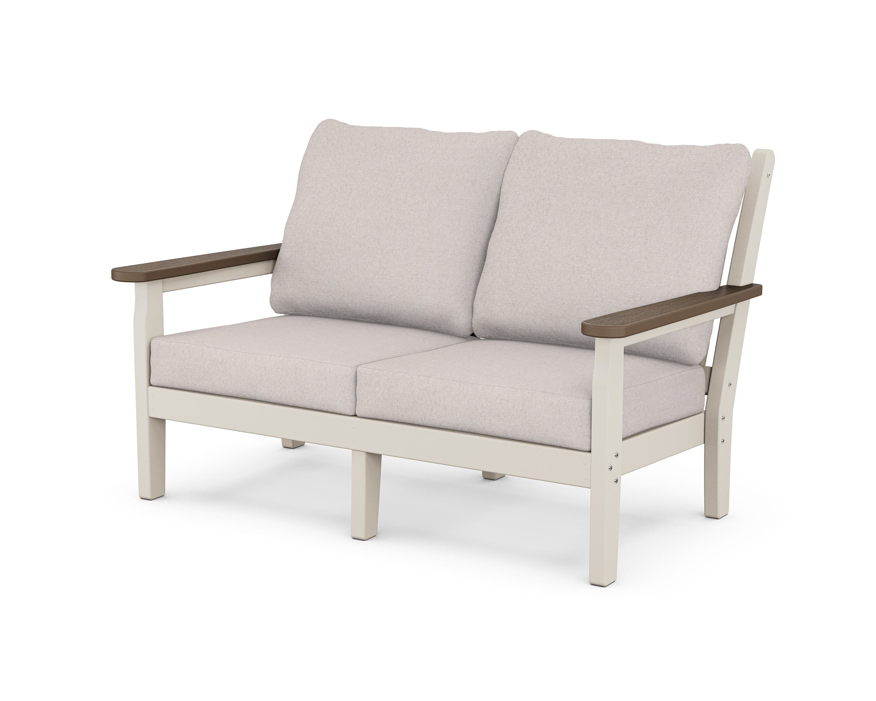 POLYWOOD® Chippendale Deep Seating Loveseat in Sand / Kona / Dune Burlap