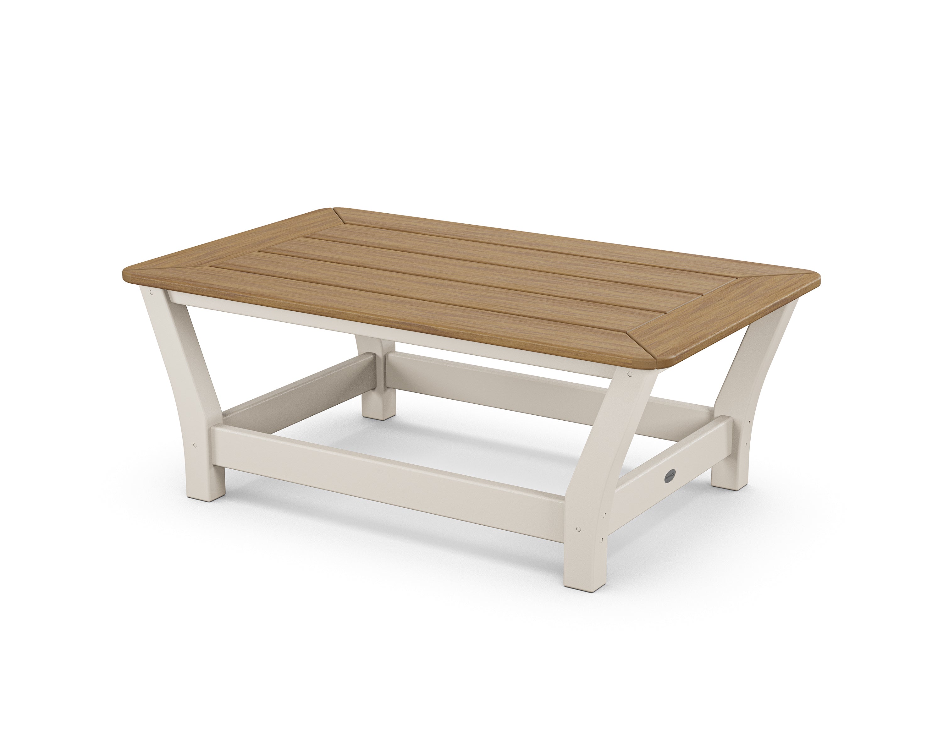 POLYWOOD® Harbour Slat Coffee Table in Sand / Natural