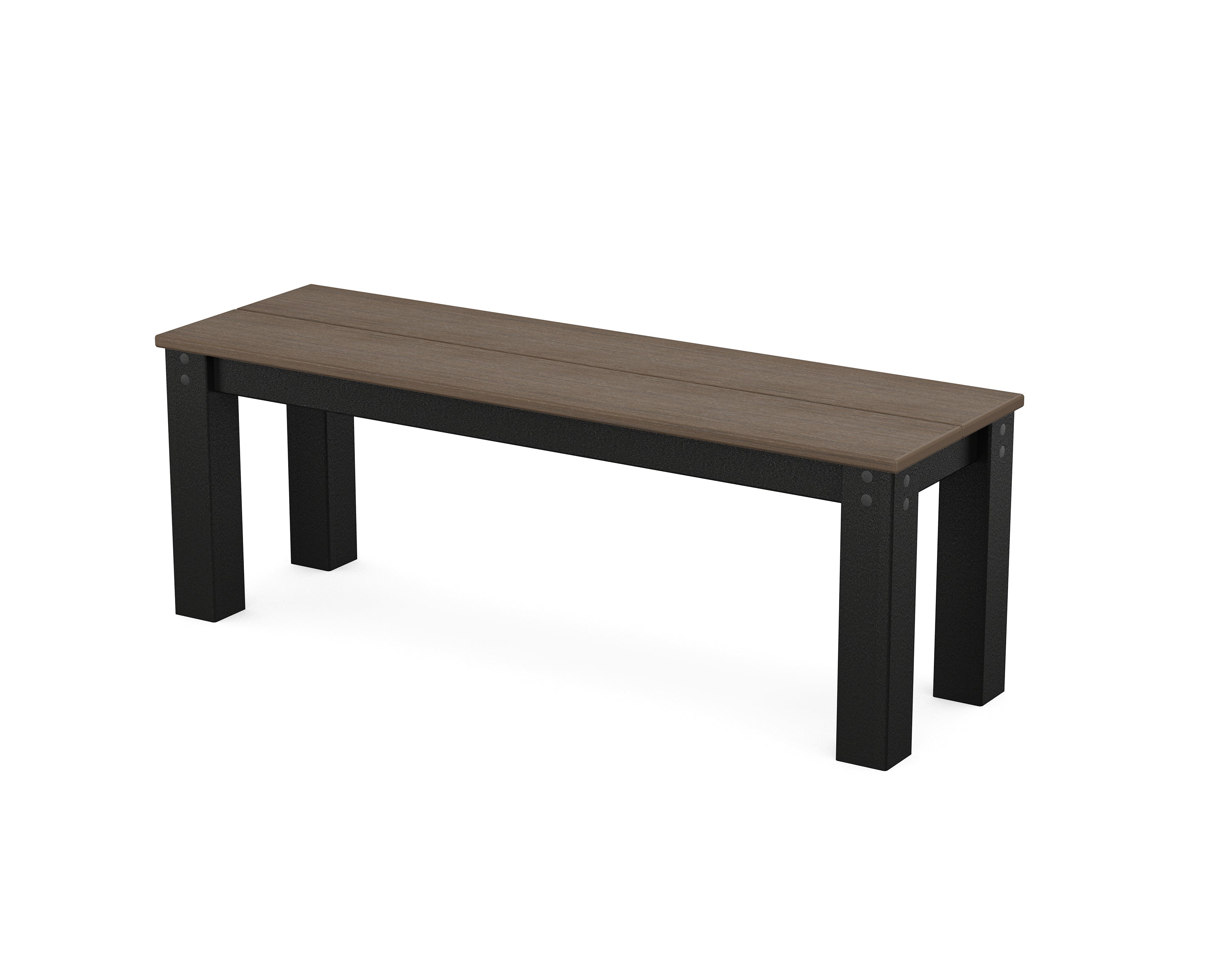 POLYWOOD® Studio Parsons 48" Bench in Black / Kona