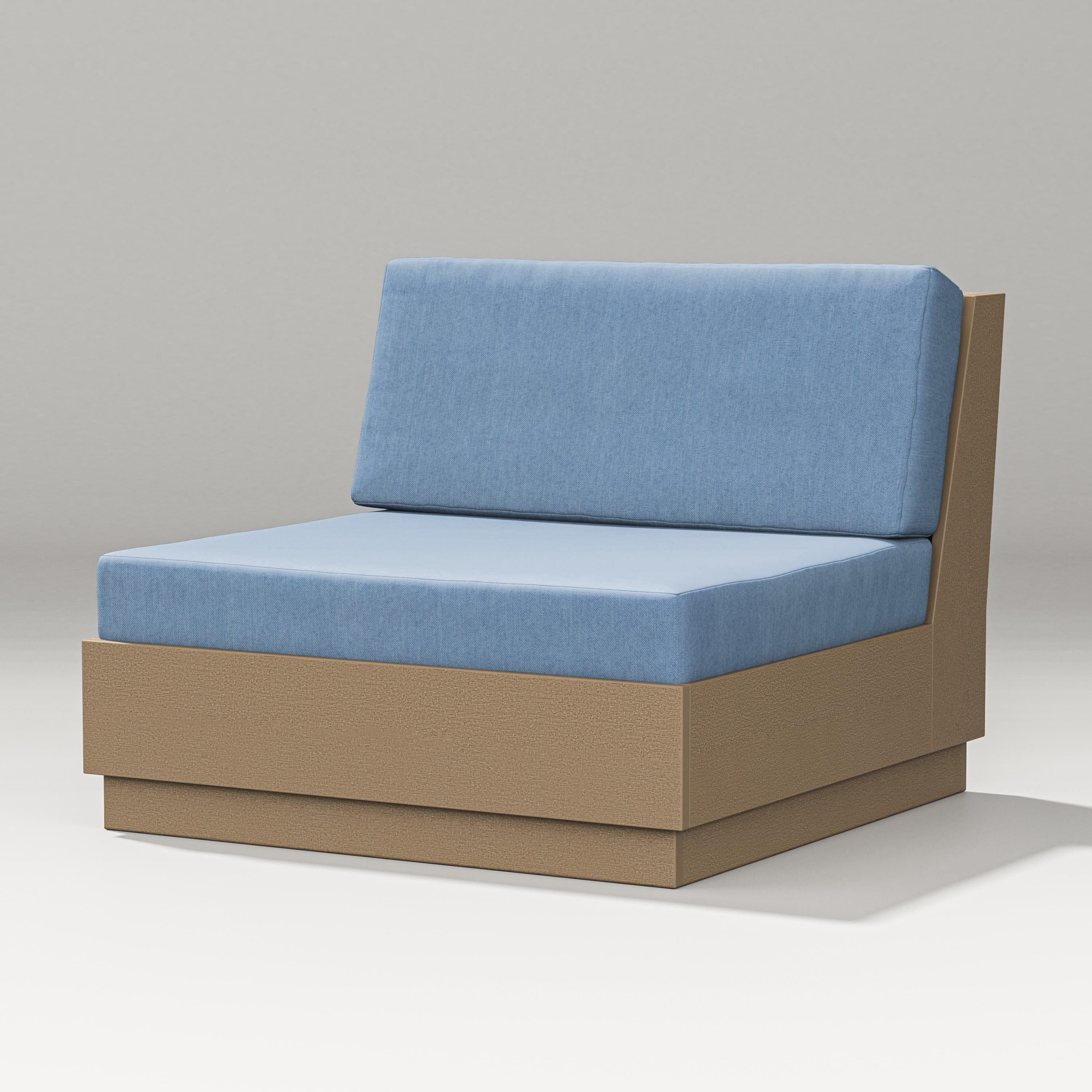 PW Designer Series Elevate Modular Armless Chair in Vintage Sahara / Sky Blue