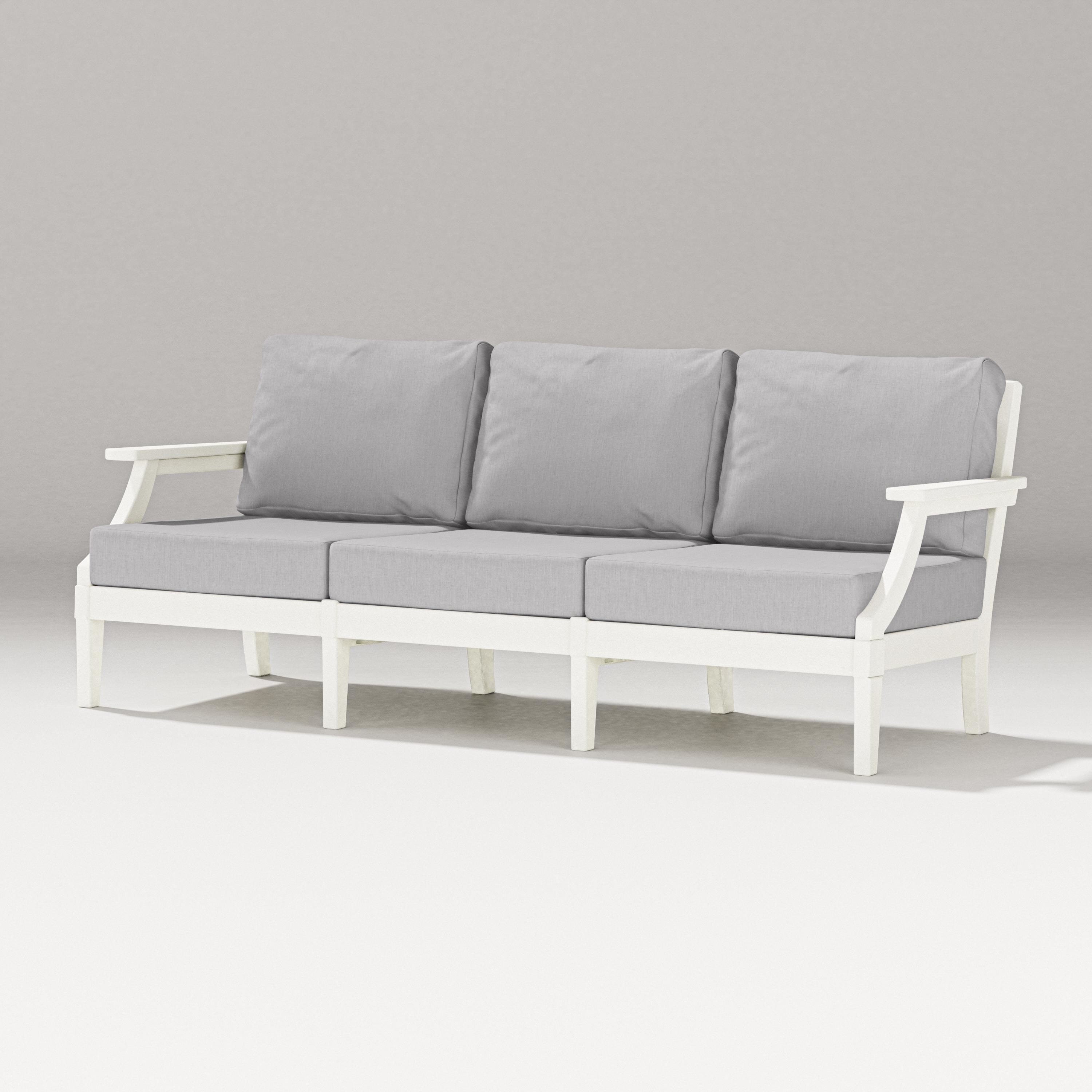 PW Designer Series Estate Sofa in Vintage White / Granite