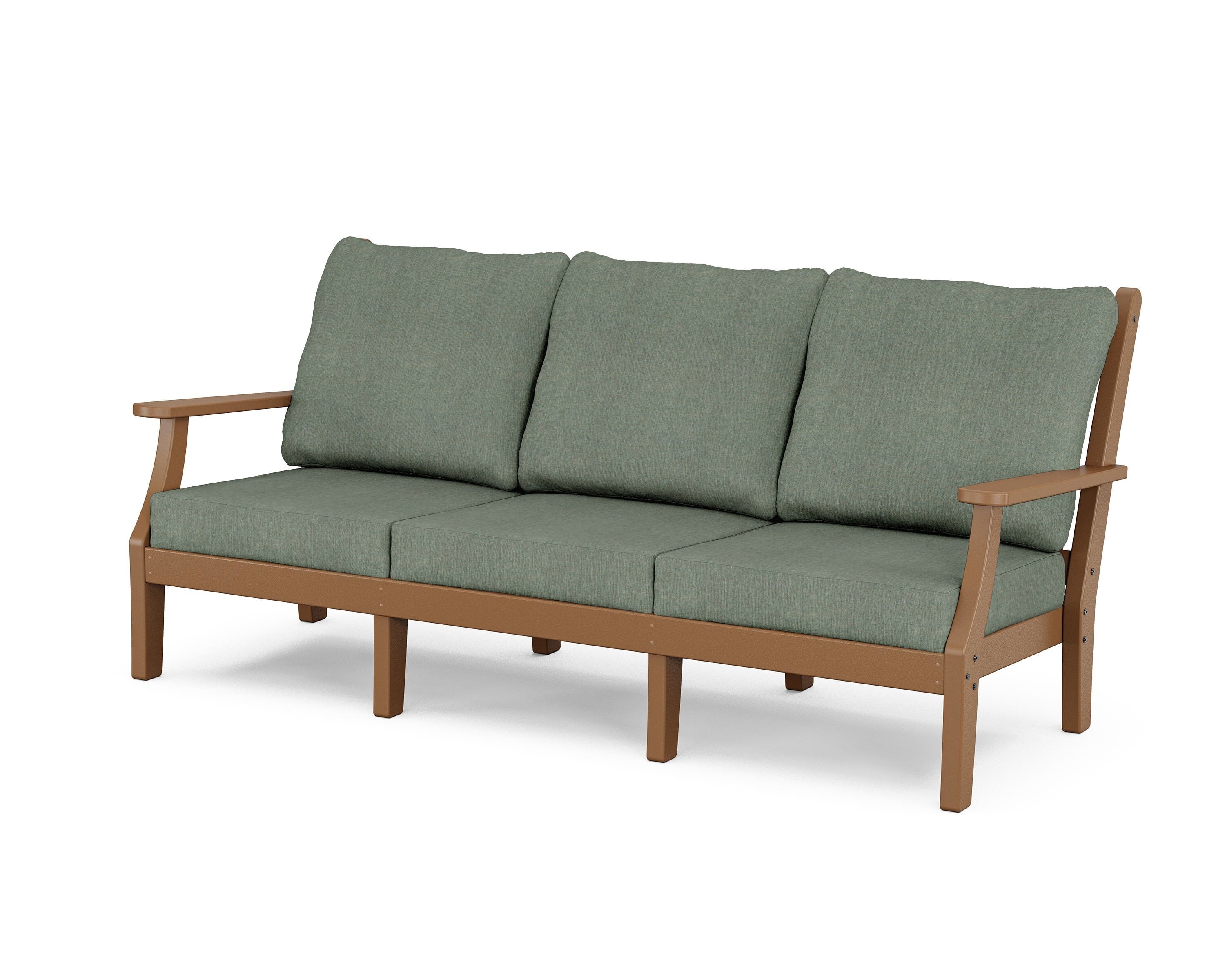 Country Living Wovendale Deep Seating Sofa in Teak / Cast Sage