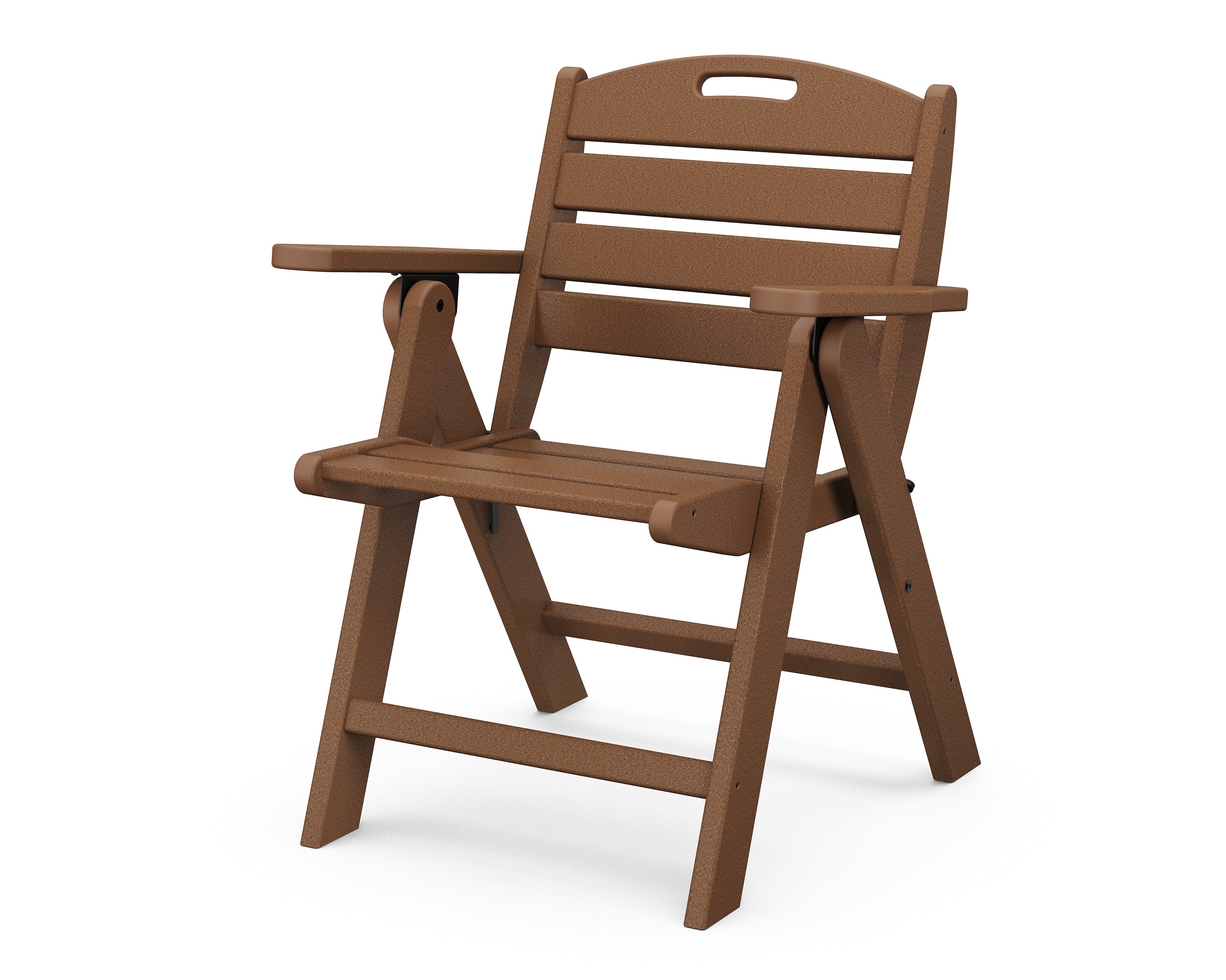 POLYWOOD® Nautical Folding Lowback Chair in Teak