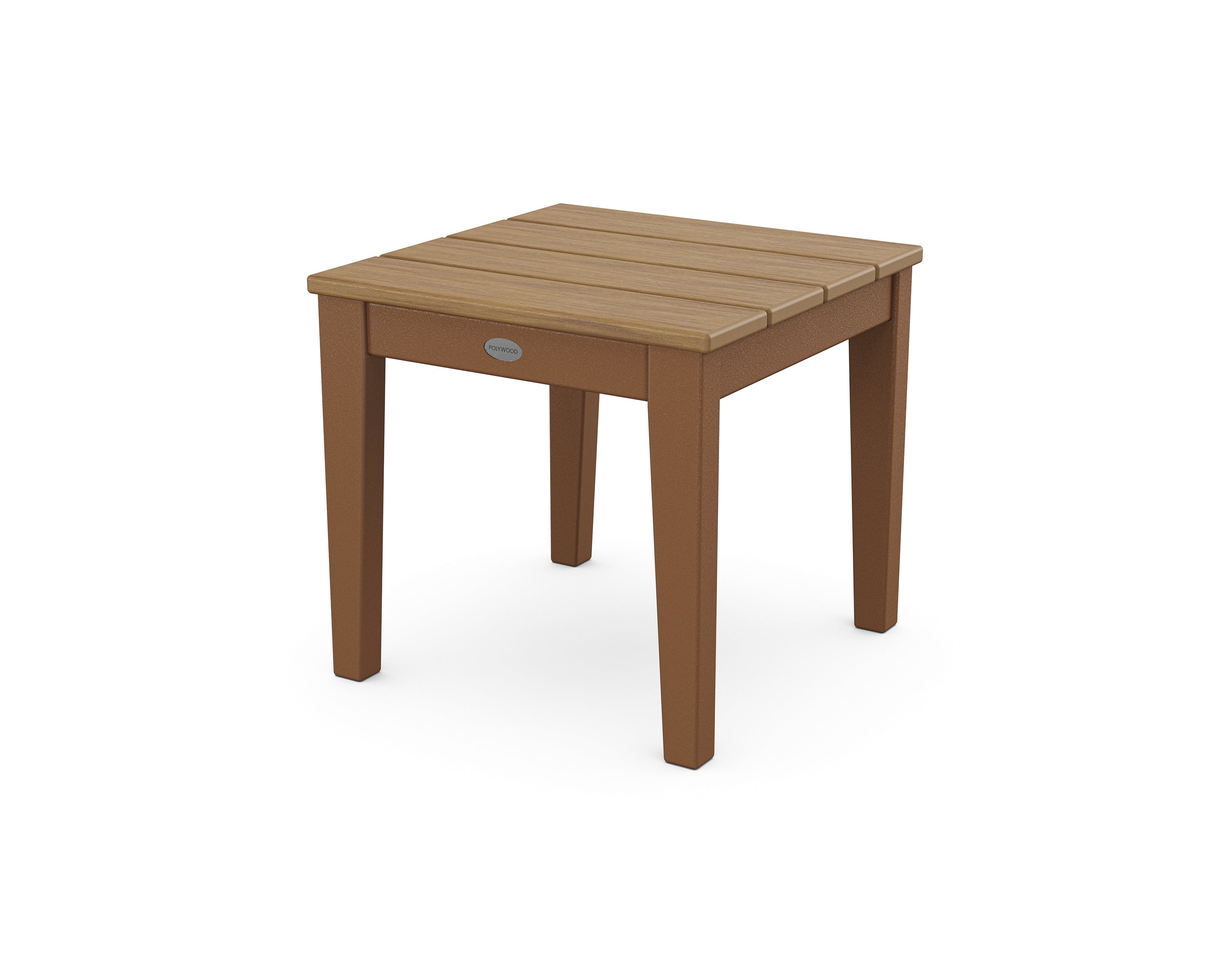 POLYWOOD® Newport 18" End Table in Teak / Natural
