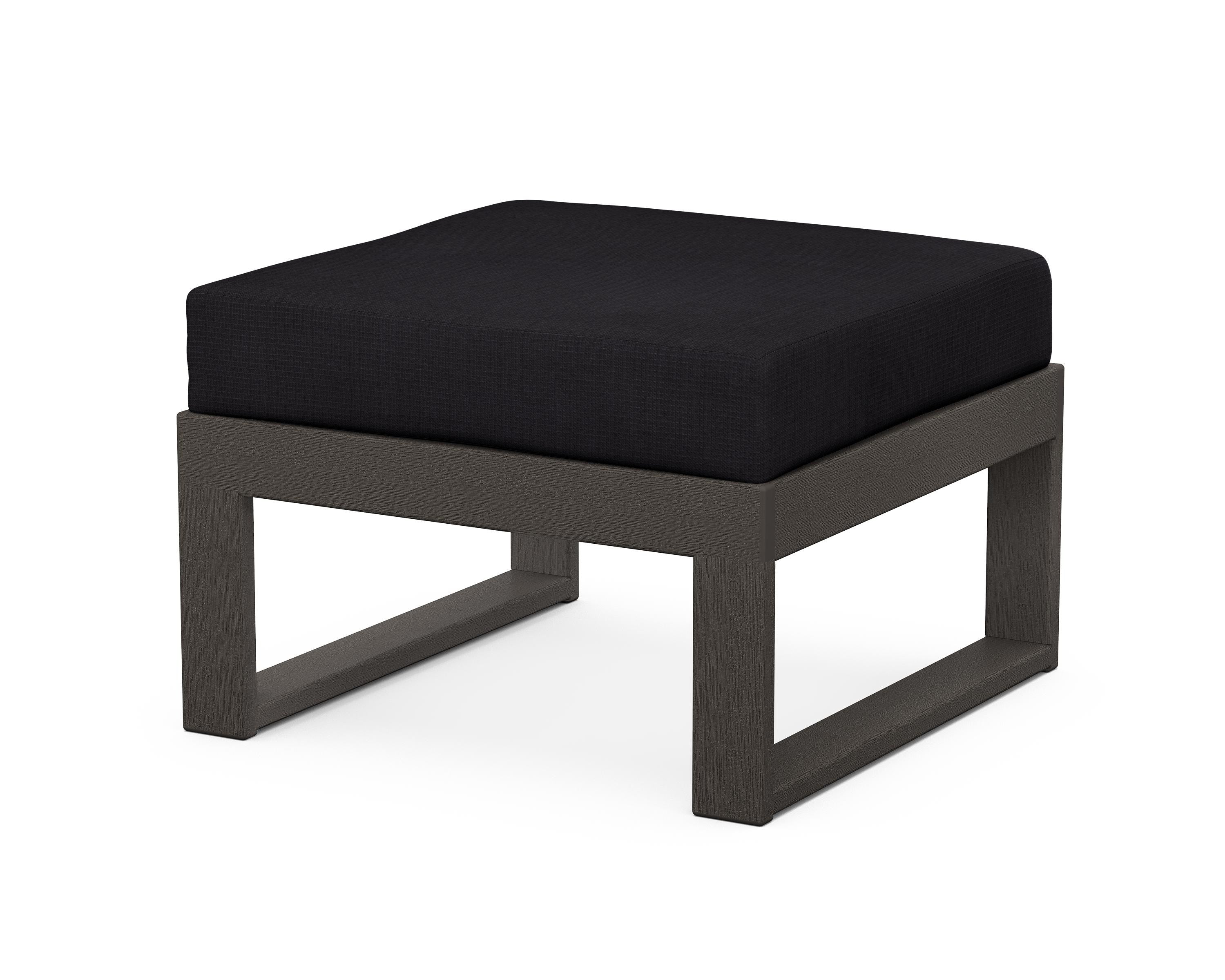 Unbranded Modular Ottoman - Modern in Vintage Coffee / Midnight Linen