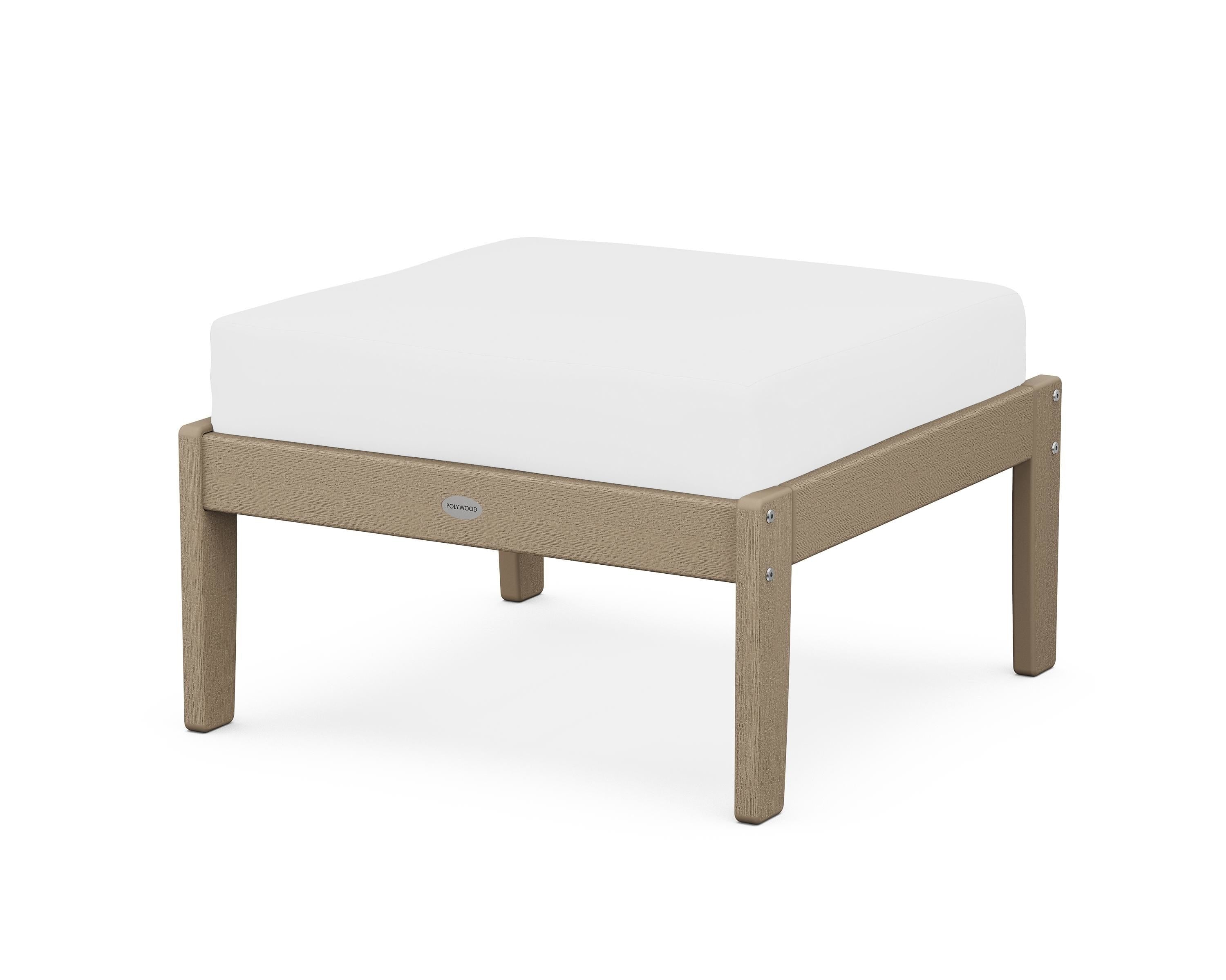 POLYWOOD® Braxton Deep Seating Ottoman in Vintage Sahara / Natural