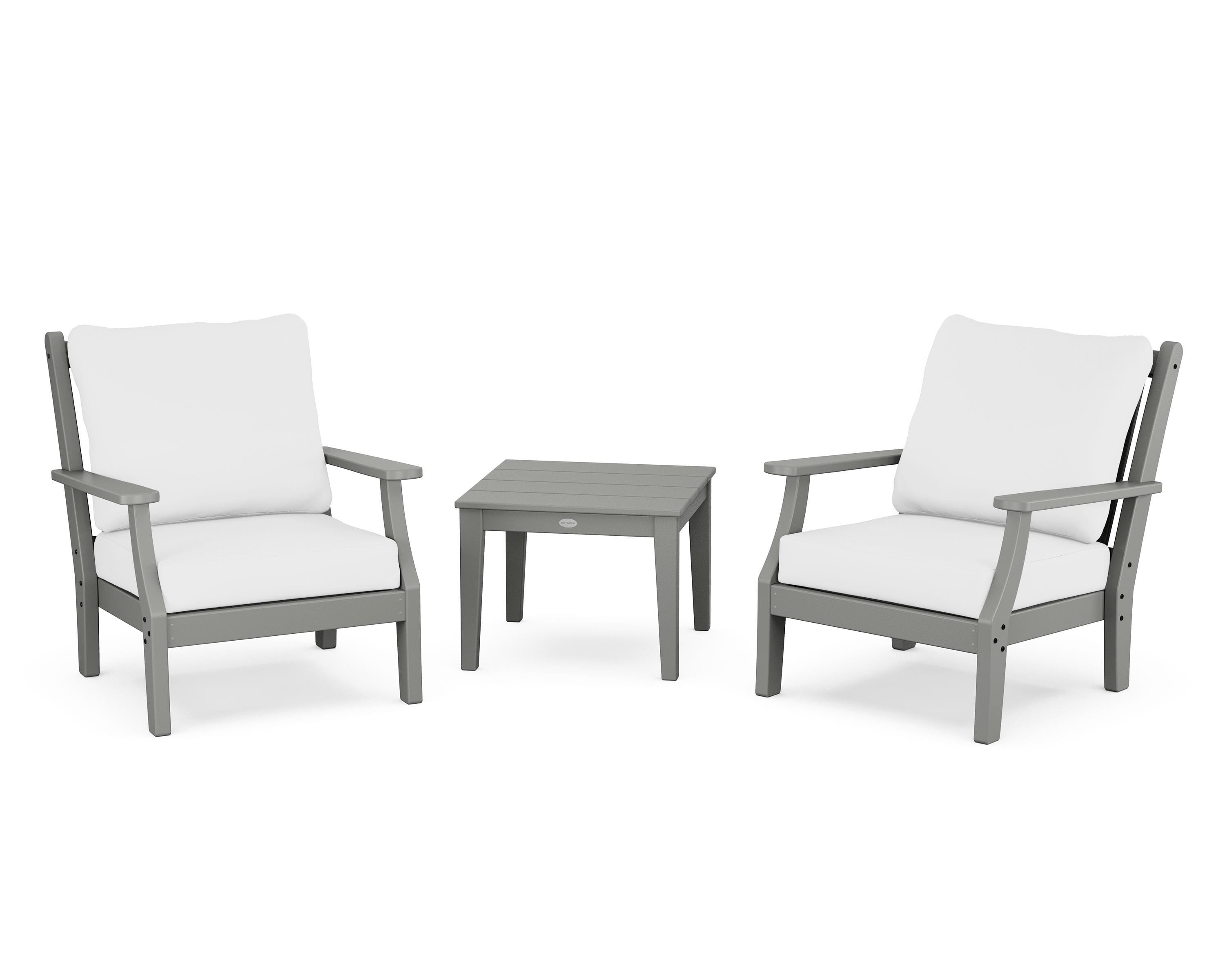 Country Living Wovendale 3-Piece Deep Seating Set in Slate Grey / Natural