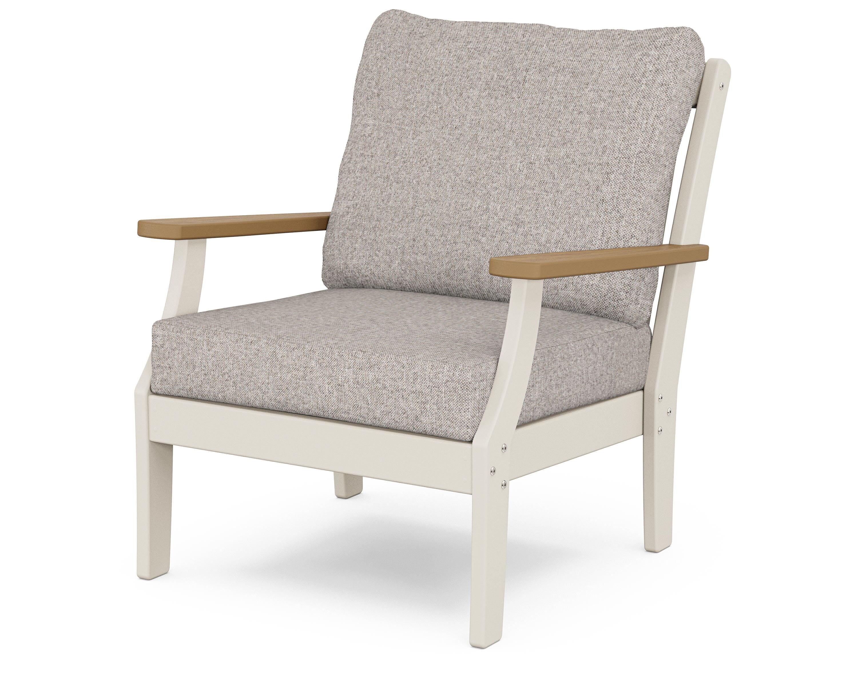 POLYWOOD® Braxton Deep Seating Chair in Sand / Natural / Weathered Tweed