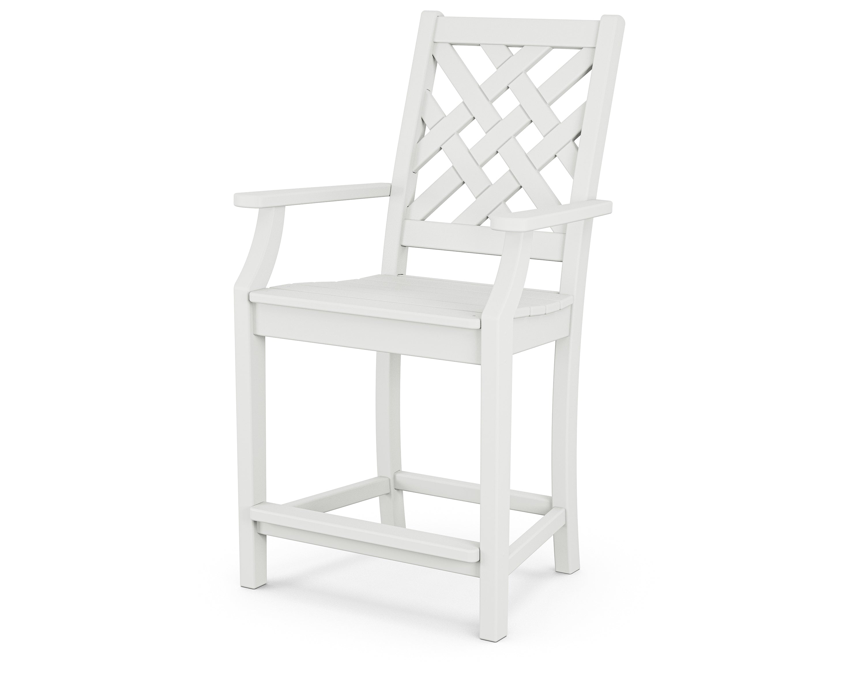 Country Living Wovendale Counter Arm Chair in White