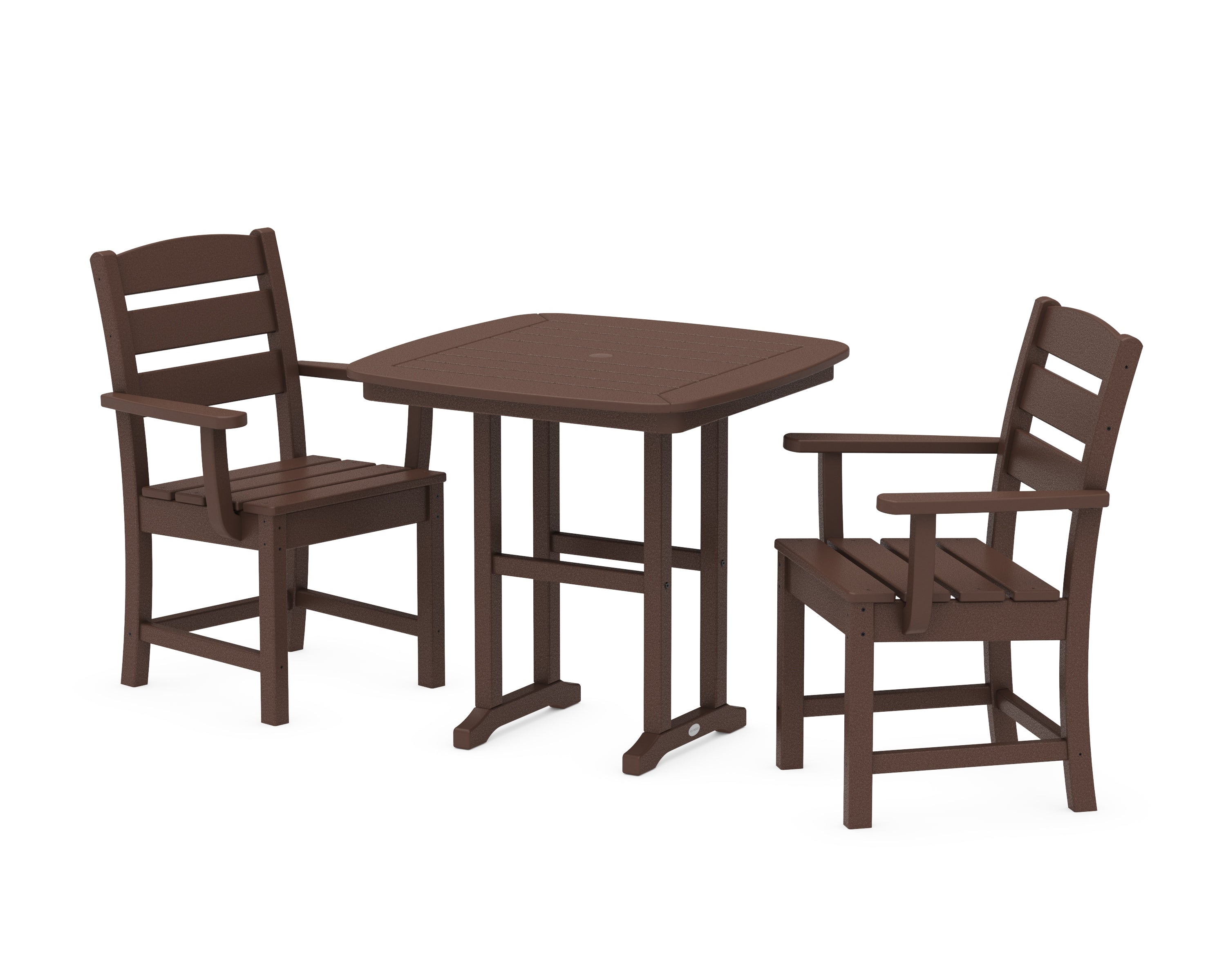 POLYWOOD® Lakeside 3-Piece Dining Set in Mahogany
