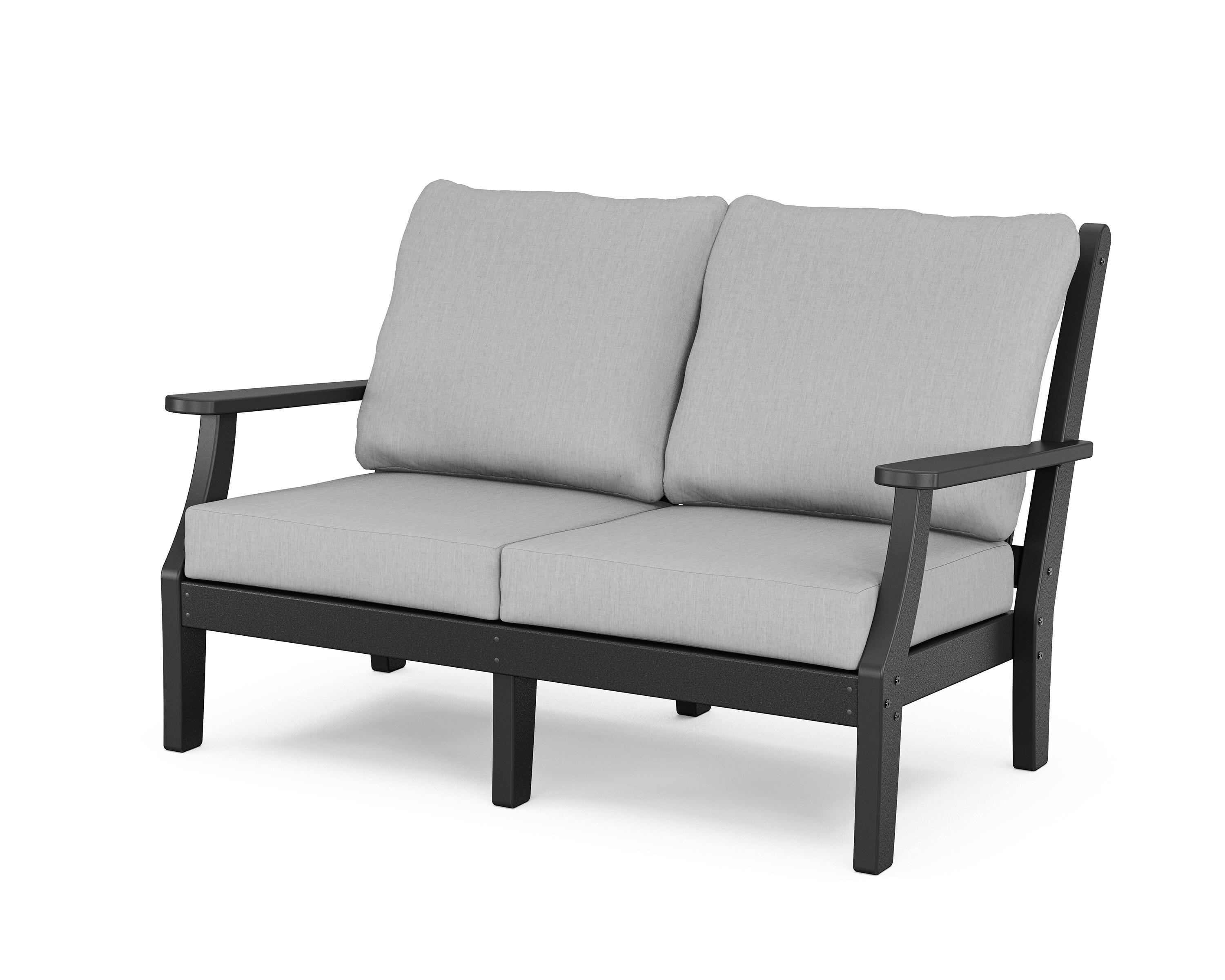 Country Living Wovendale Deep Seating Loveseat in Black / Granite