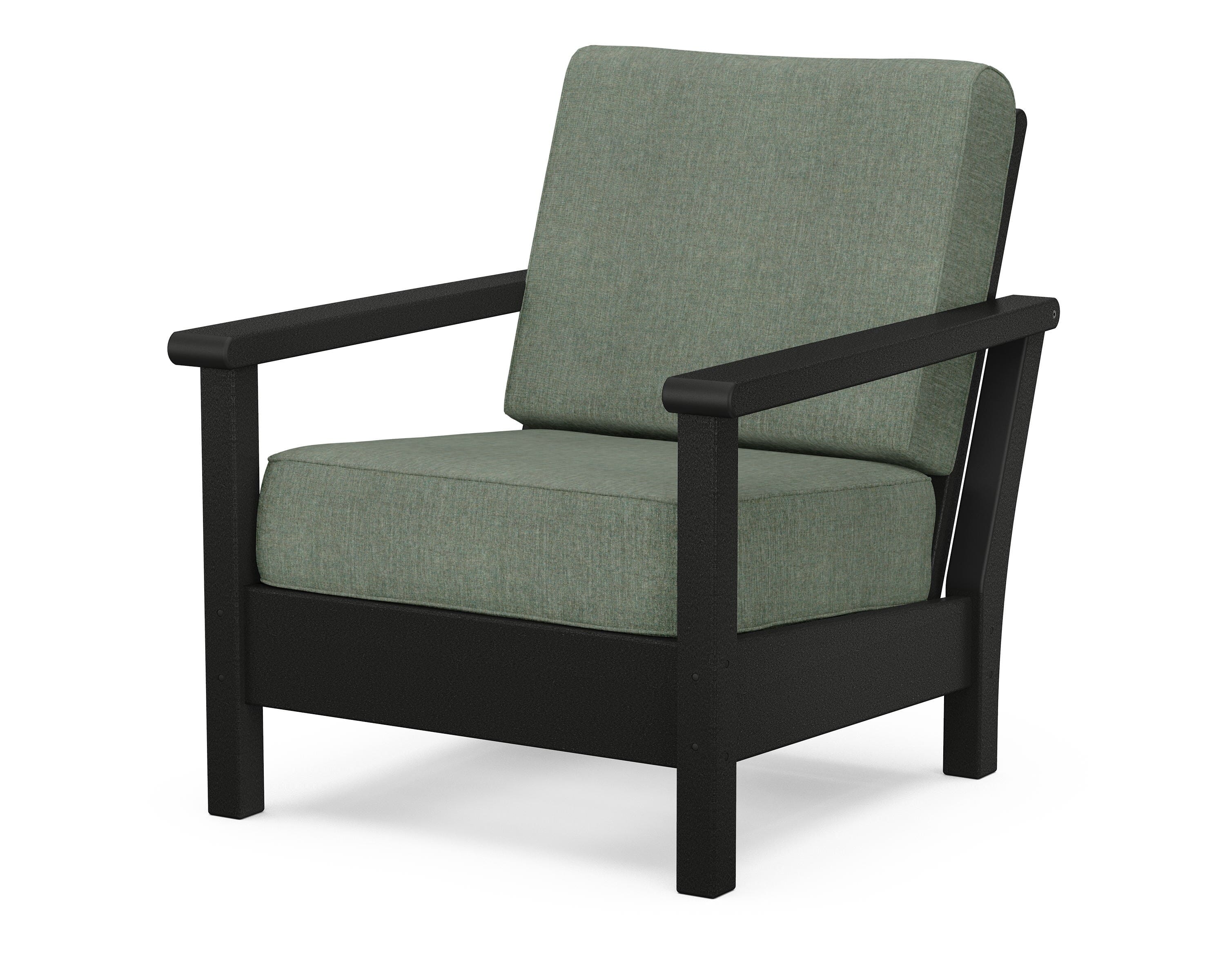 POLYWOOD® Harbour Deep Seating Chair in Black / Cast Sage